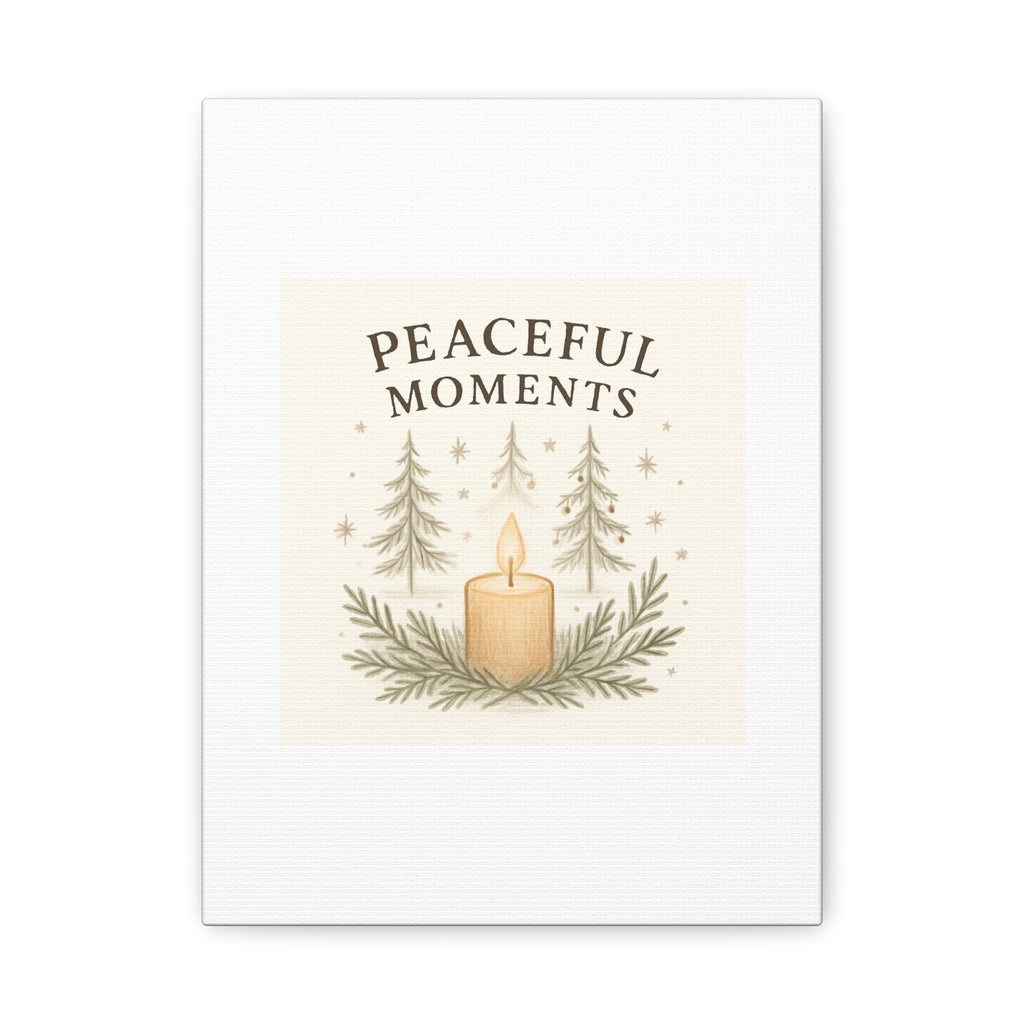 Peaceful Moments Candle Canvas — Matte Stretched Wall Art