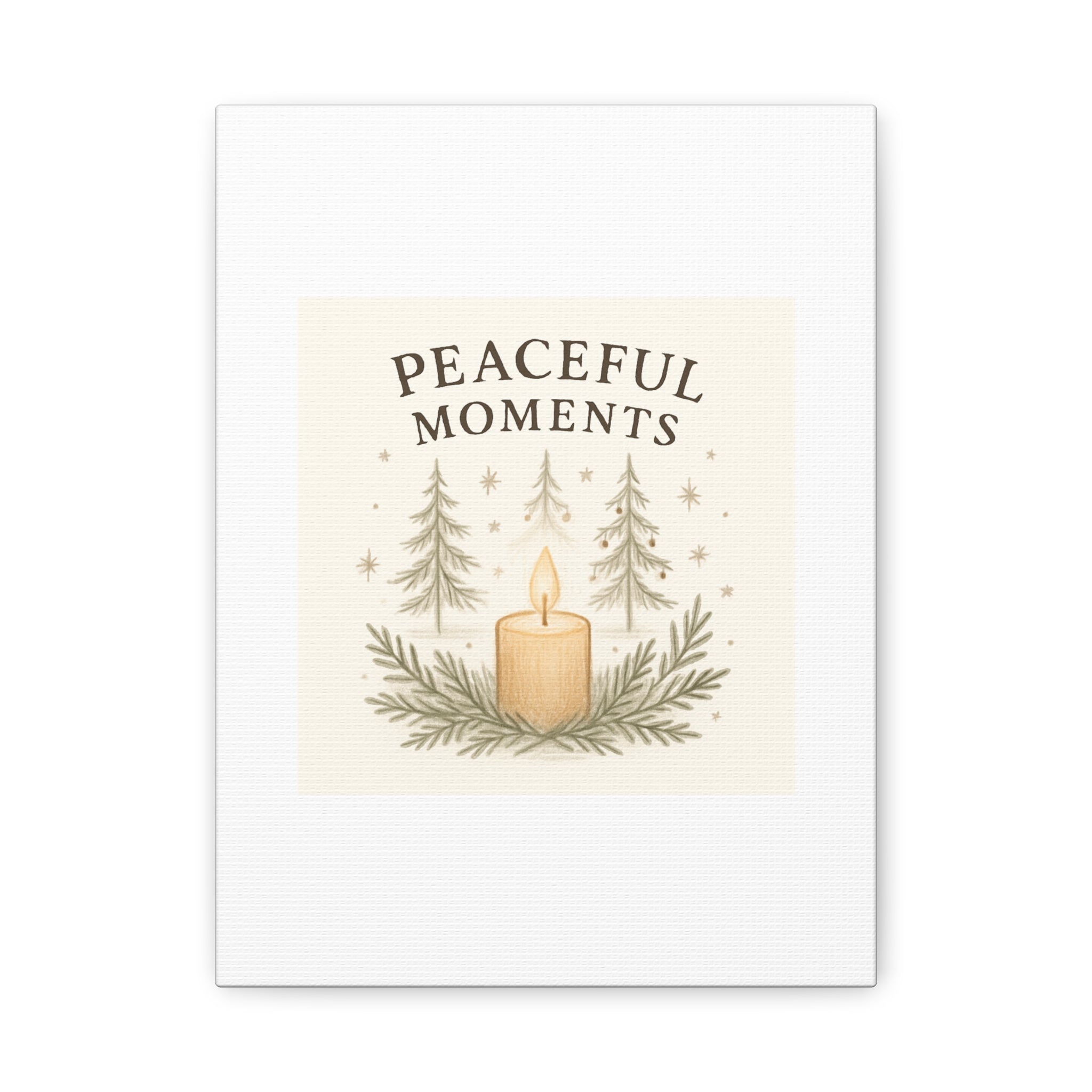 Peaceful Moments Candle Canvas — Matte Stretched Wall Art