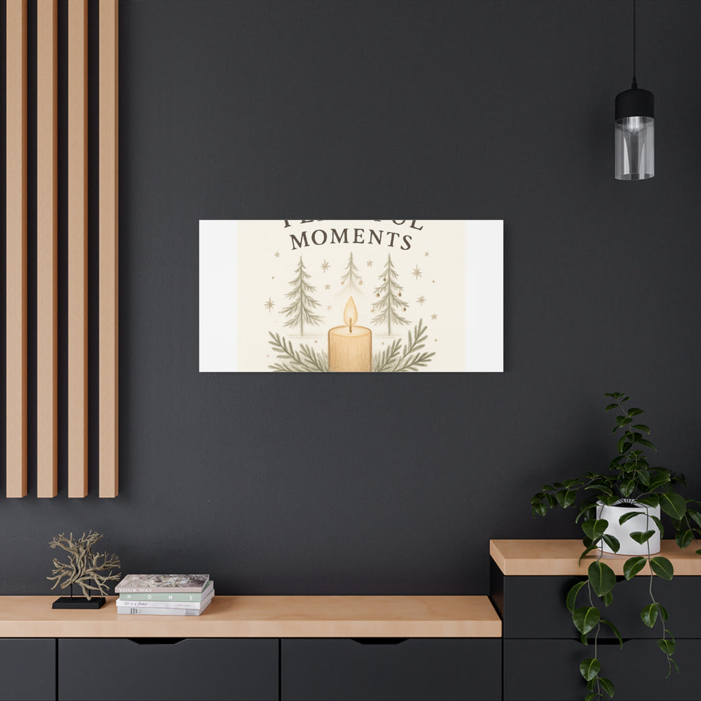 Peaceful Moments Candle Canvas — Matte Stretched Wall Art
