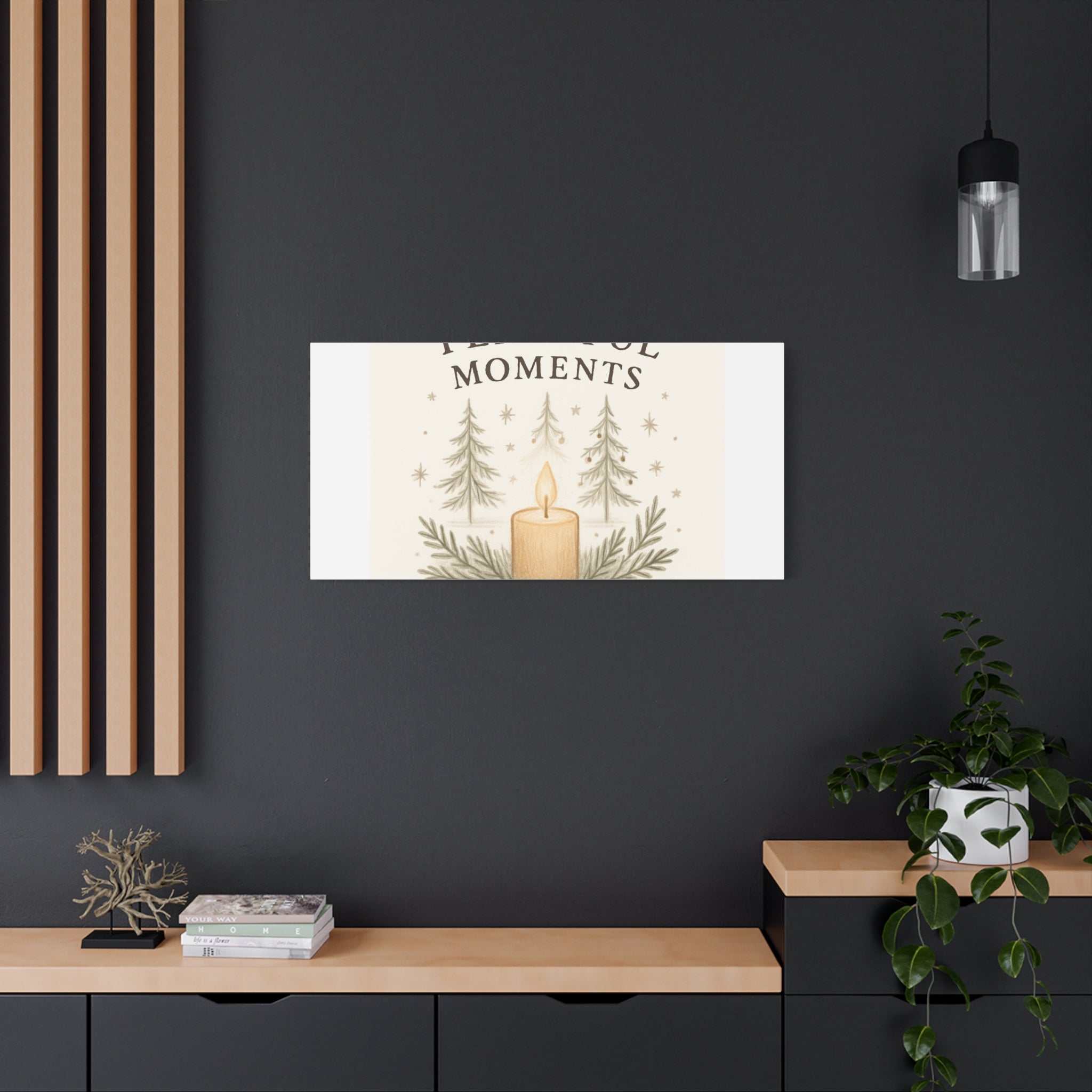 Peaceful Moments Candle Canvas — Matte Stretched Wall Art