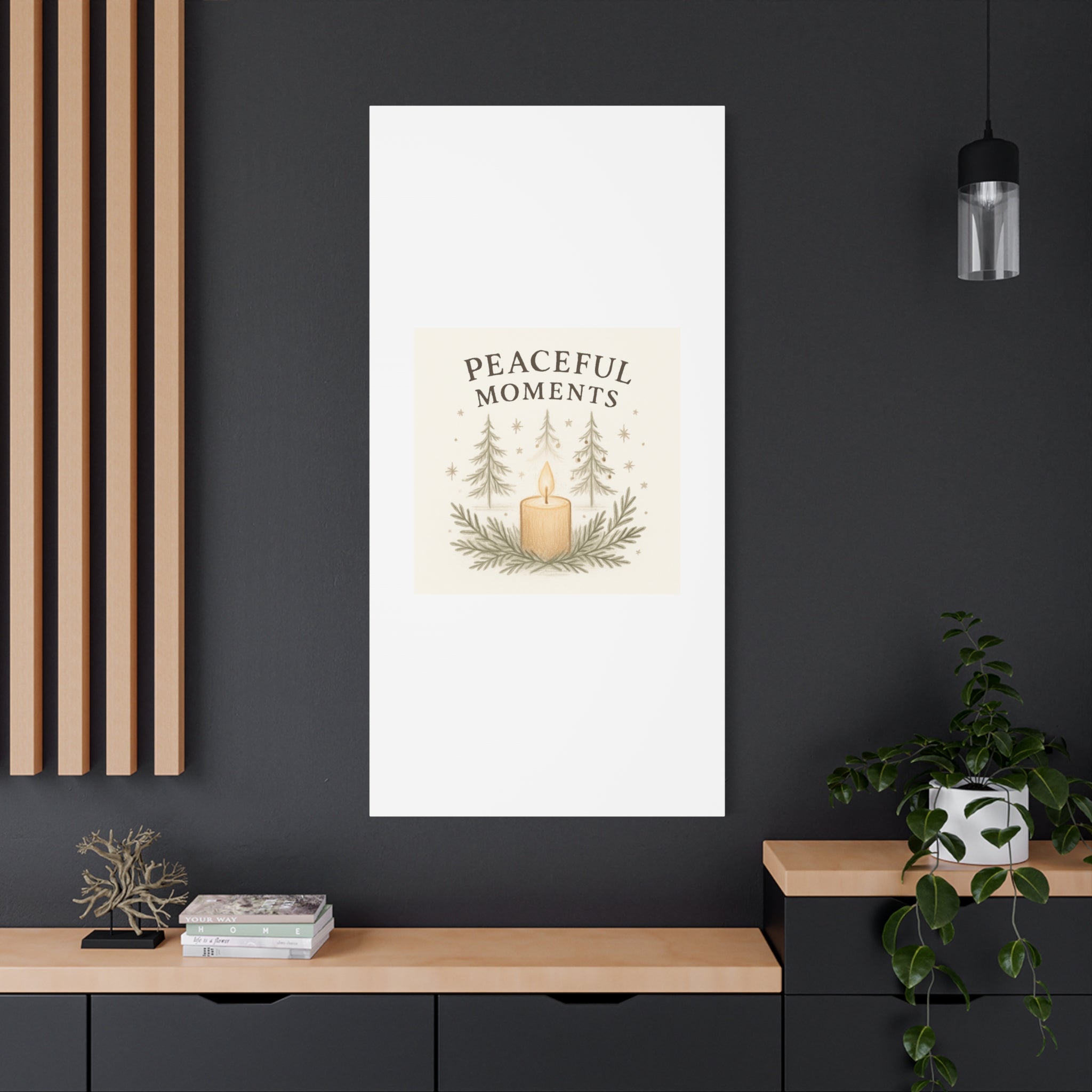 Peaceful Moments Candle Canvas — Matte Stretched Wall Art