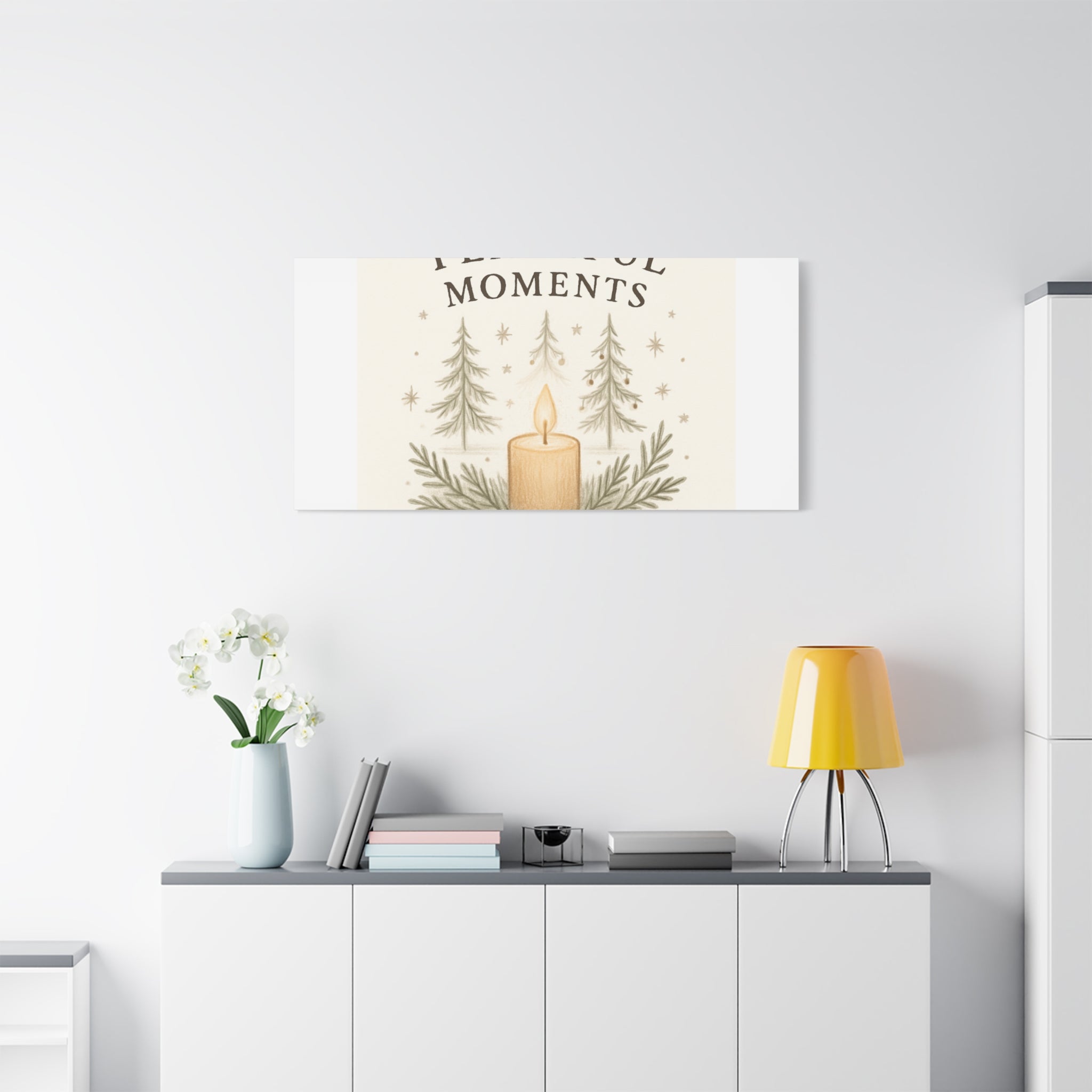 Peaceful Moments Candle Canvas — Matte Stretched Wall Art