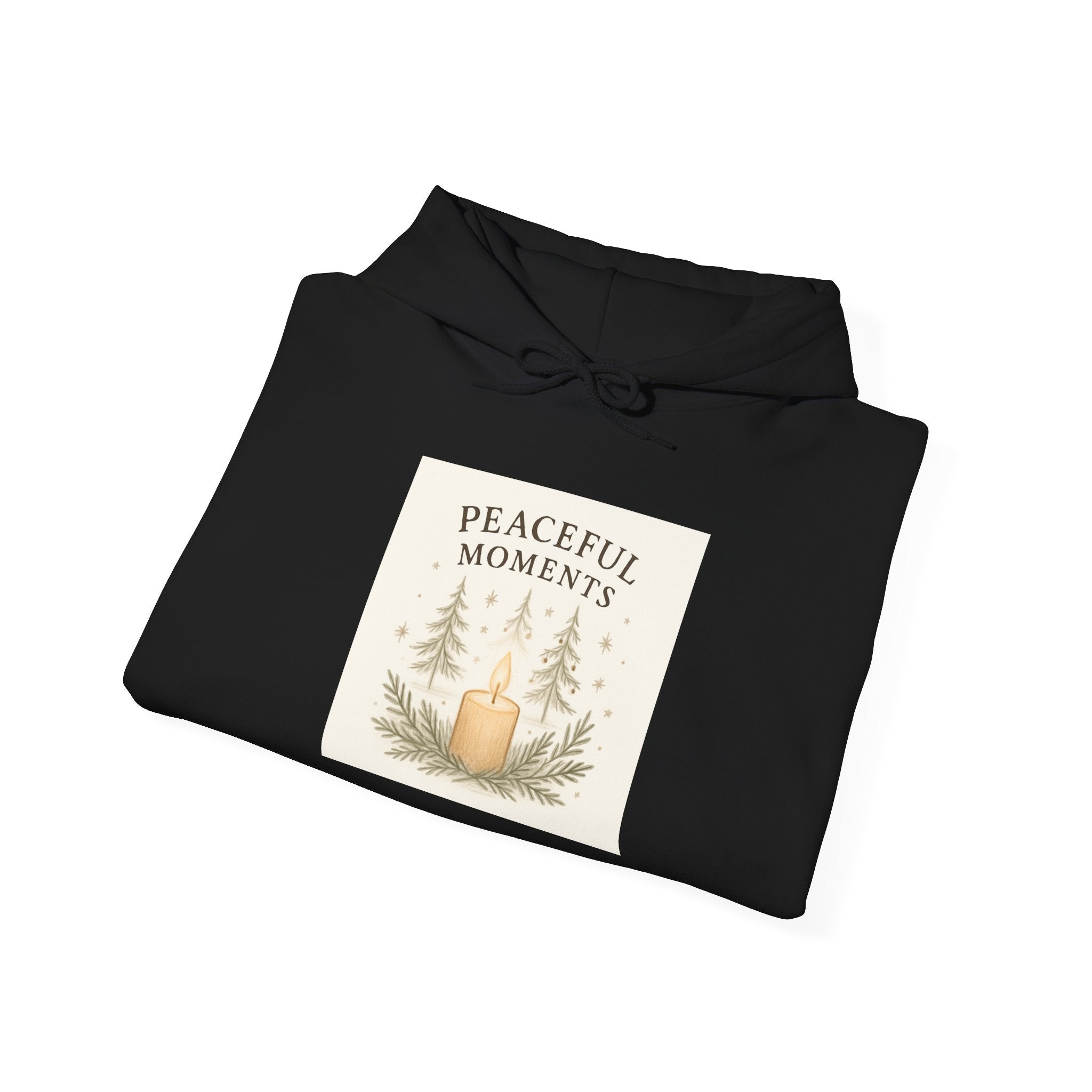 Peaceful Moments Candle Hoodie — Cozy Forest Candle Sweatshirt