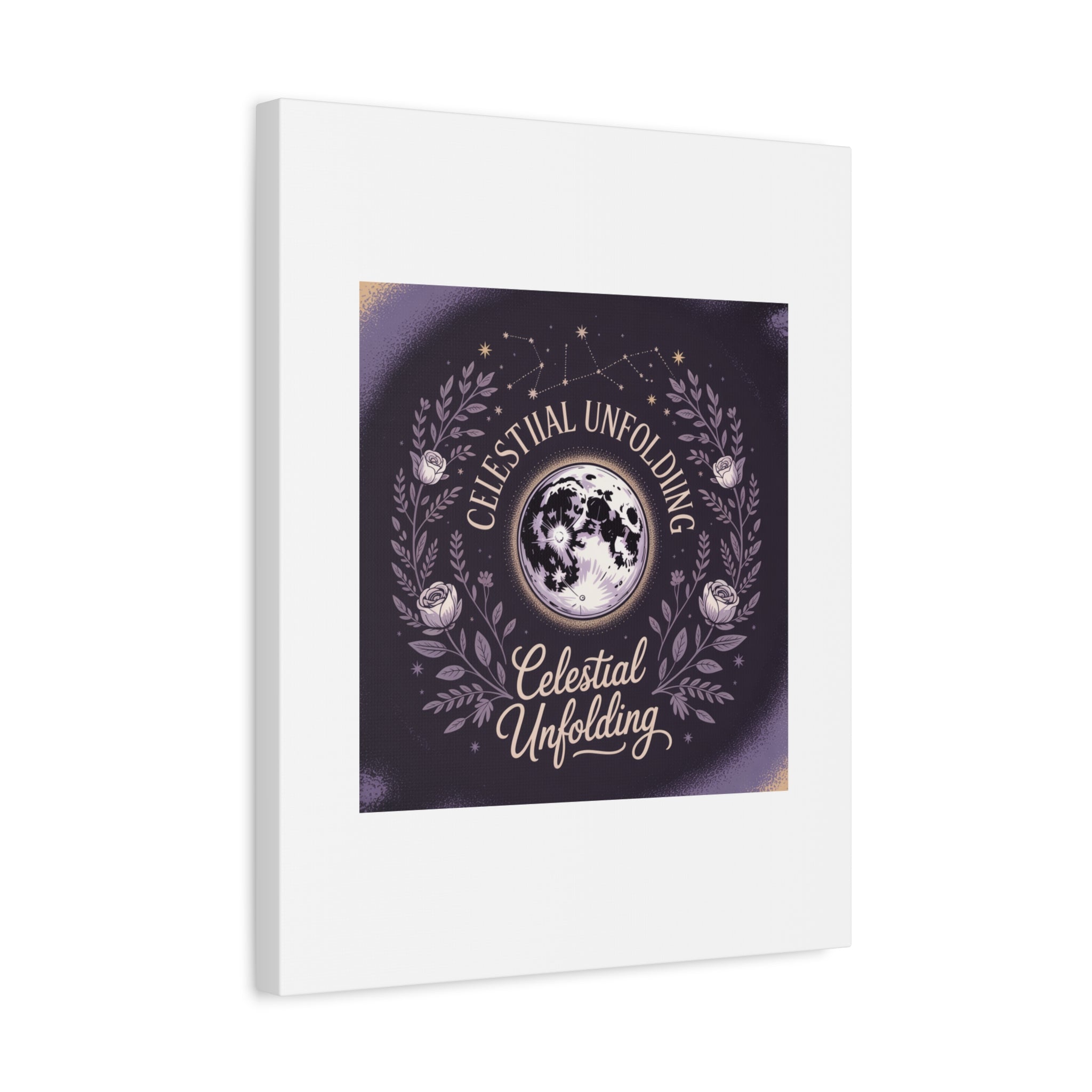 Celestial Unfolding Moon Art Canvas