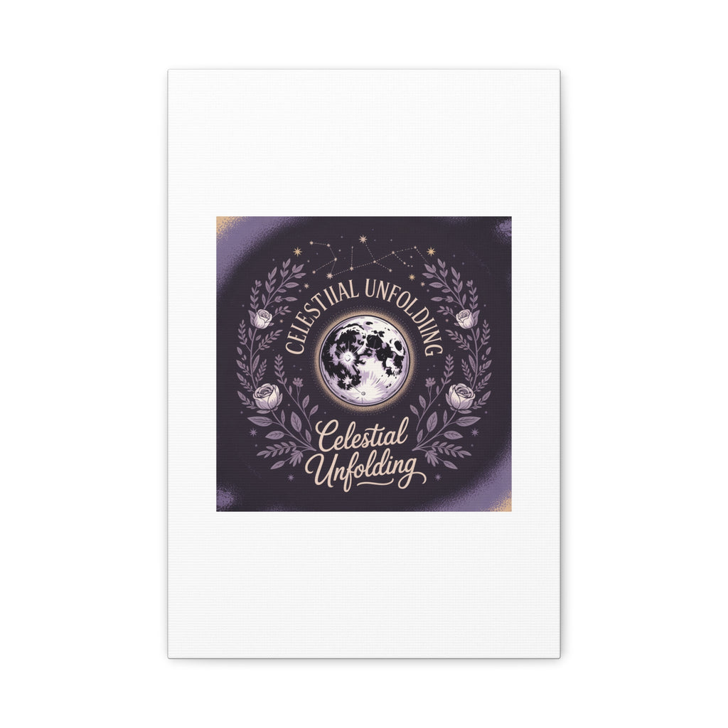 Celestial Unfolding Moon Art Canvas