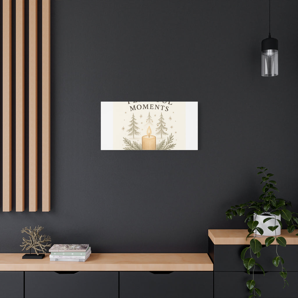 Peaceful Moments Candle Canvas — Matte Stretched Wall Art