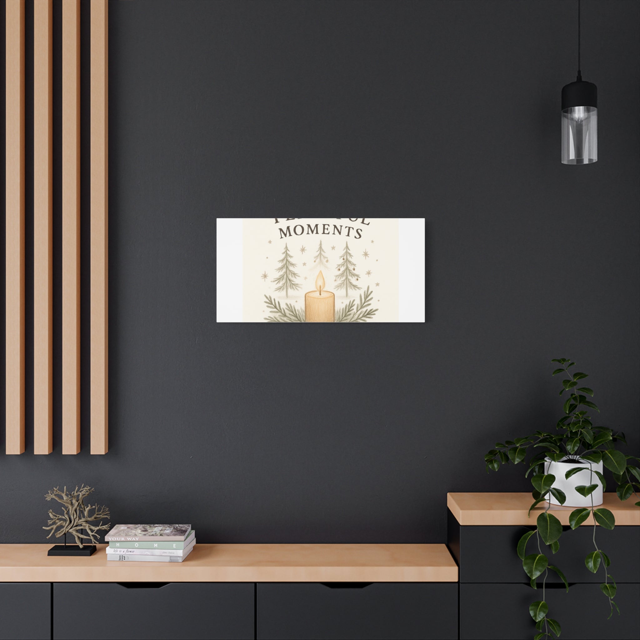 Peaceful Moments Candle Canvas — Matte Stretched Wall Art