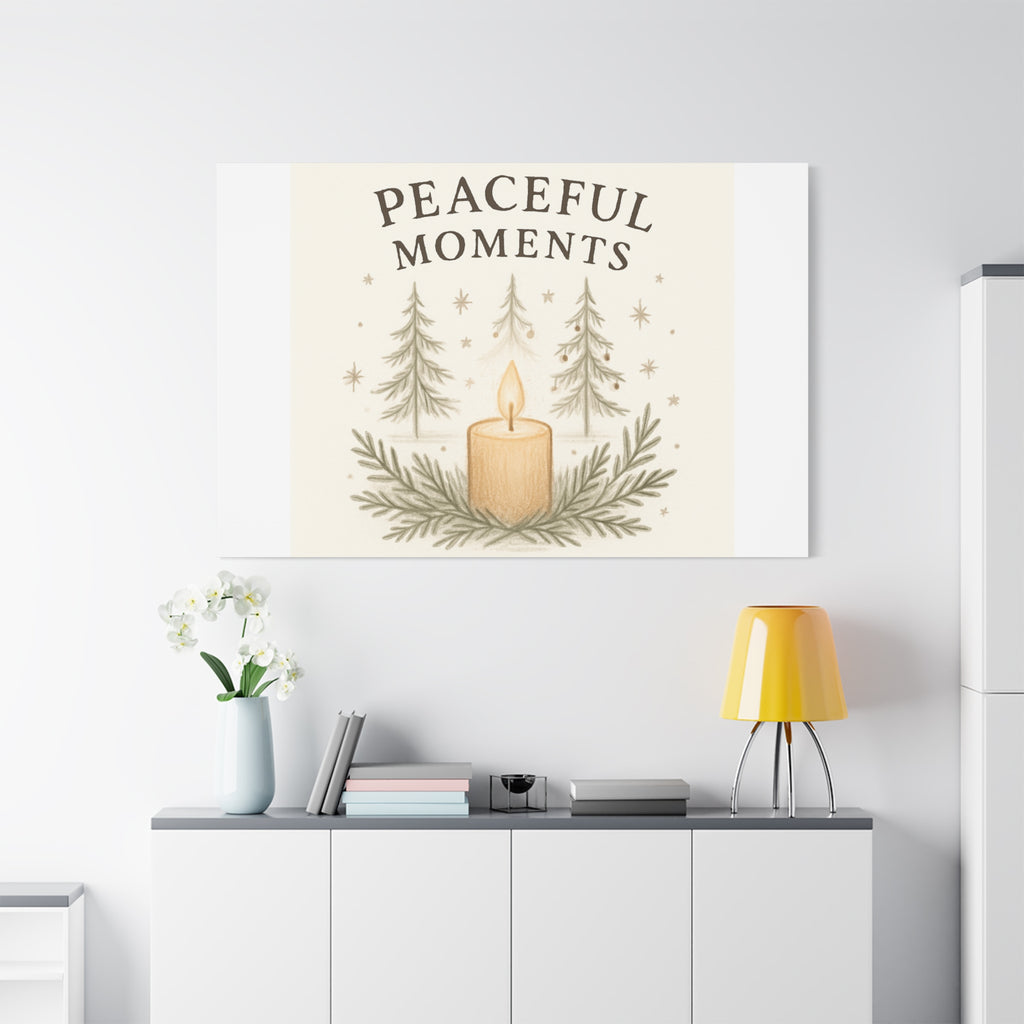 Peaceful Moments Candle Canvas — Matte Stretched Wall Art
