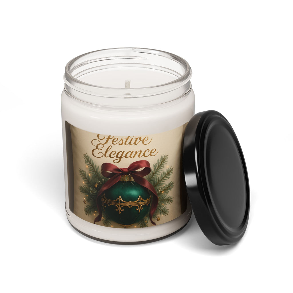 Festive Elegance Scented Soy Candle - 9oz Christmas Ornament Fragrance