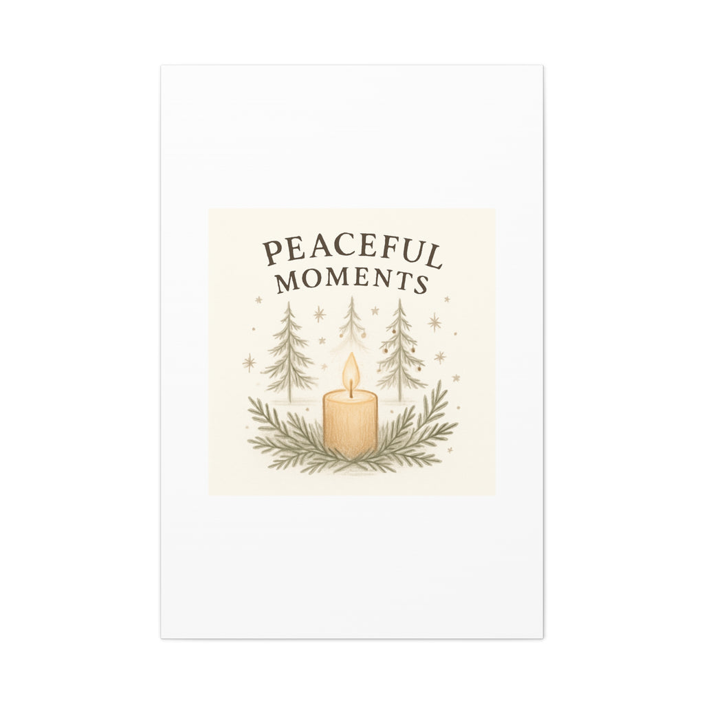 Peaceful Moments Candle Canvas — Matte Stretched Wall Art