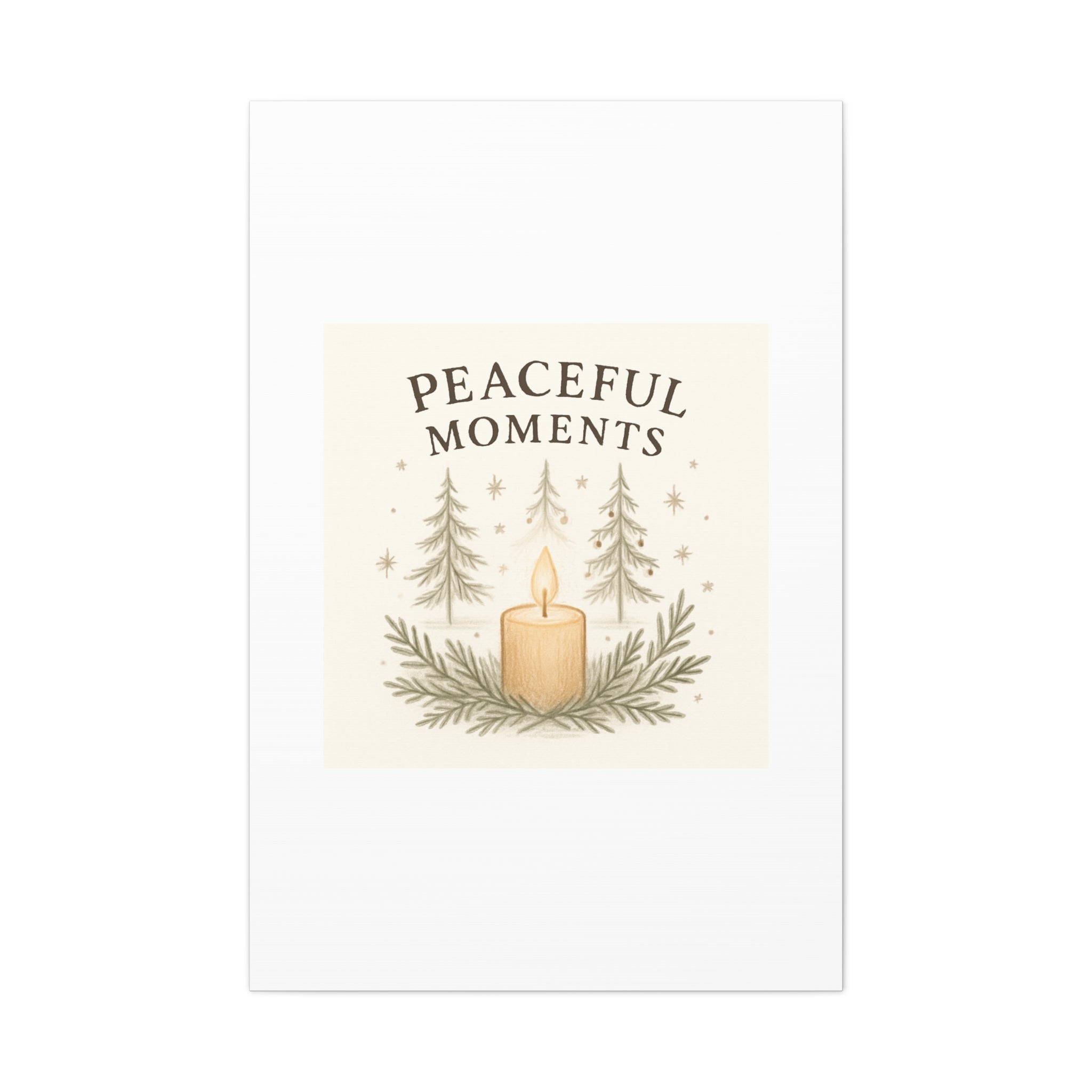 Peaceful Moments Candle Canvas — Matte Stretched Wall Art