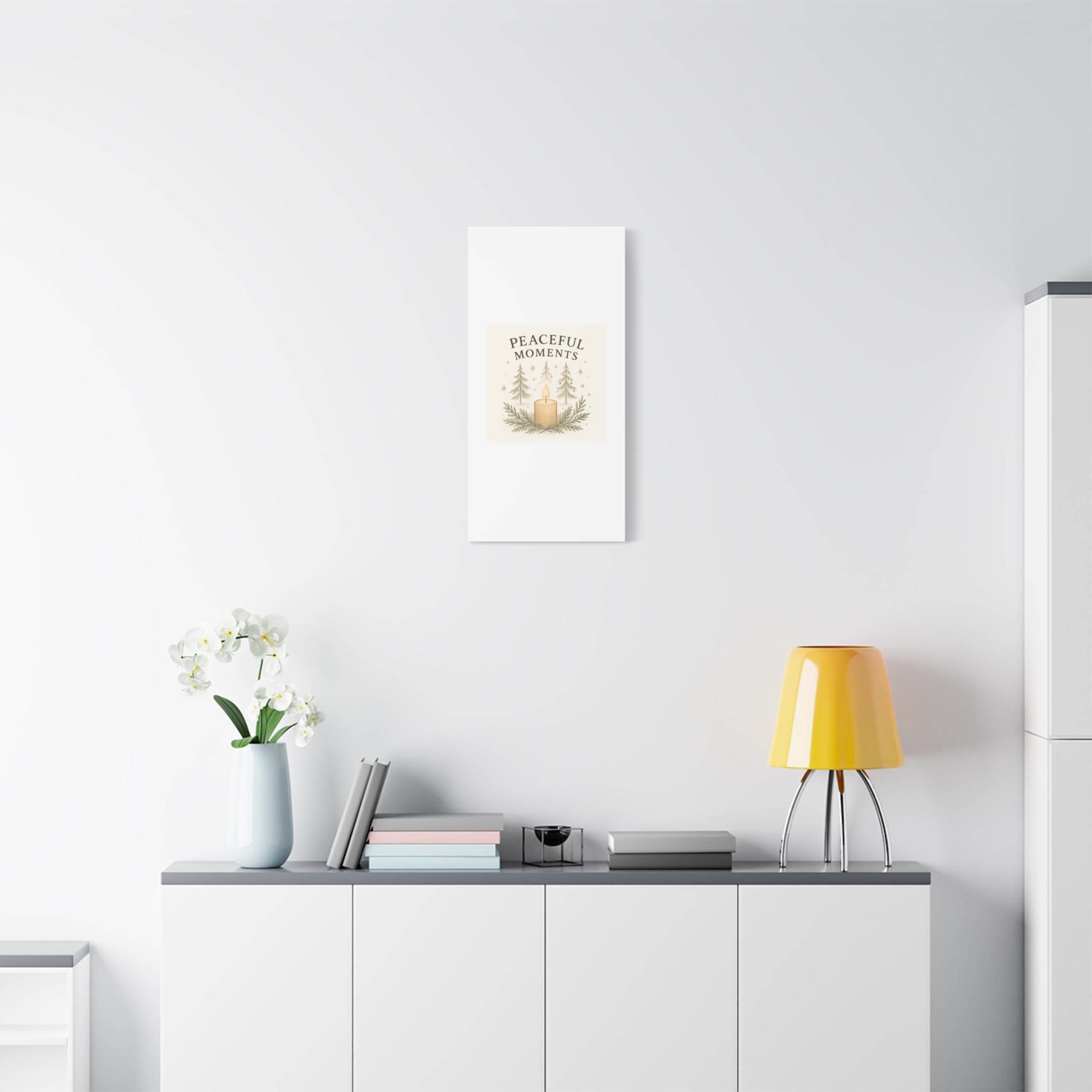 Peaceful Moments Candle Canvas — Matte Stretched Wall Art