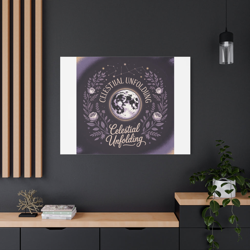 Celestial Unfolding Moon Art Canvas