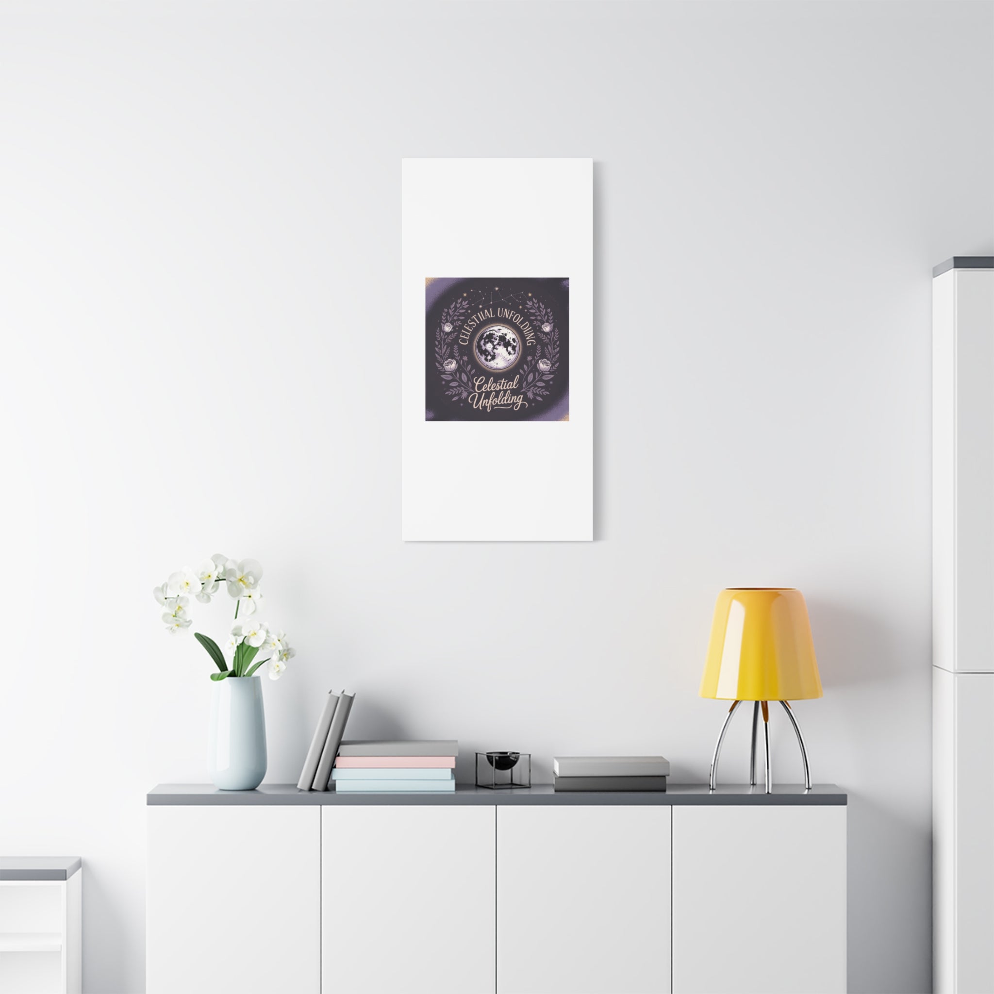 Celestial Unfolding Moon Art Canvas