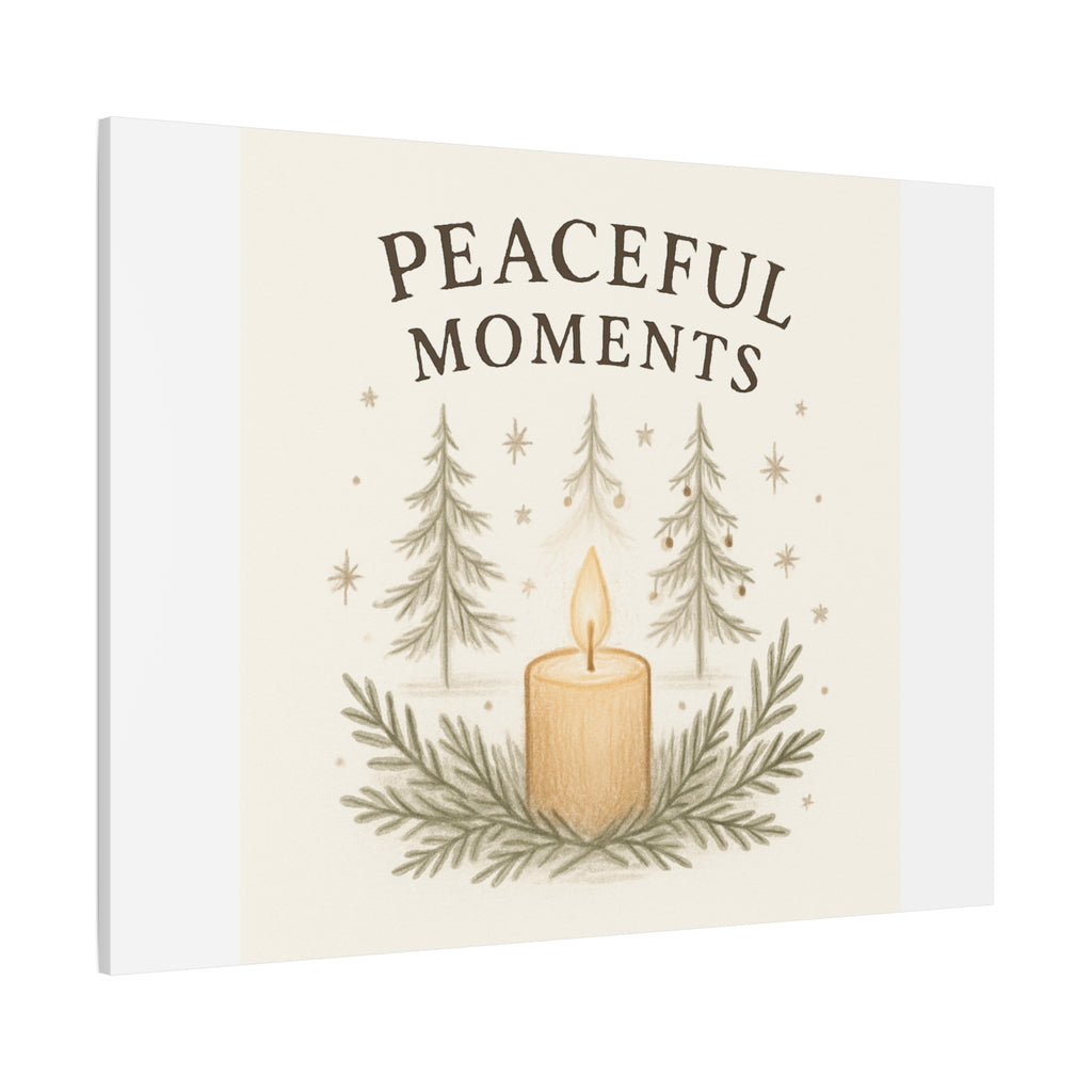 Peaceful Moments Candle Canvas — Matte Stretched Wall Art