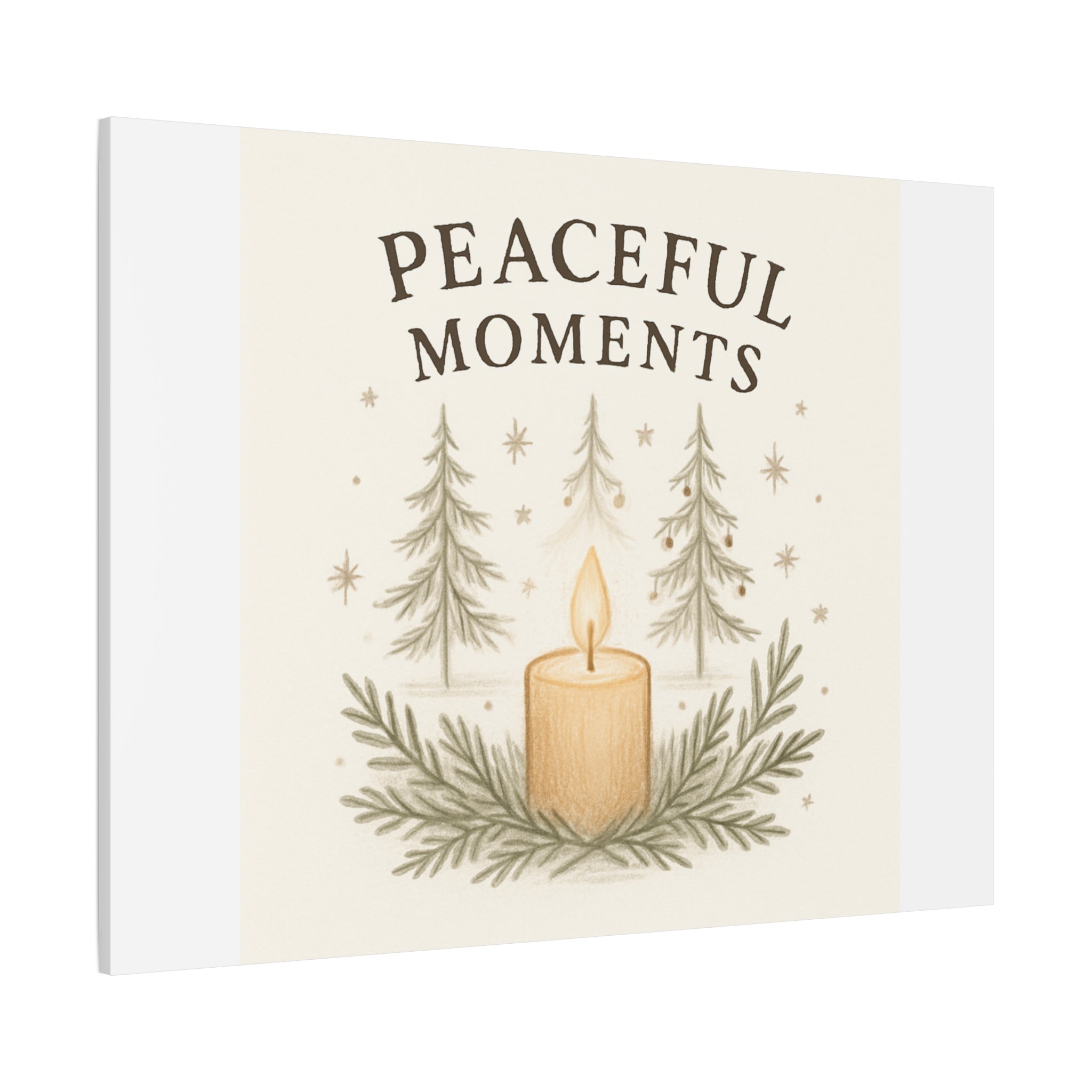 Peaceful Moments Candle Canvas — Matte Stretched Wall Art