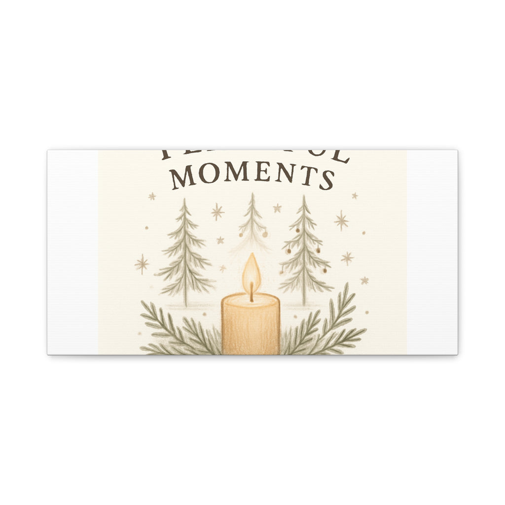 Peaceful Moments Candle Canvas — Matte Stretched Wall Art