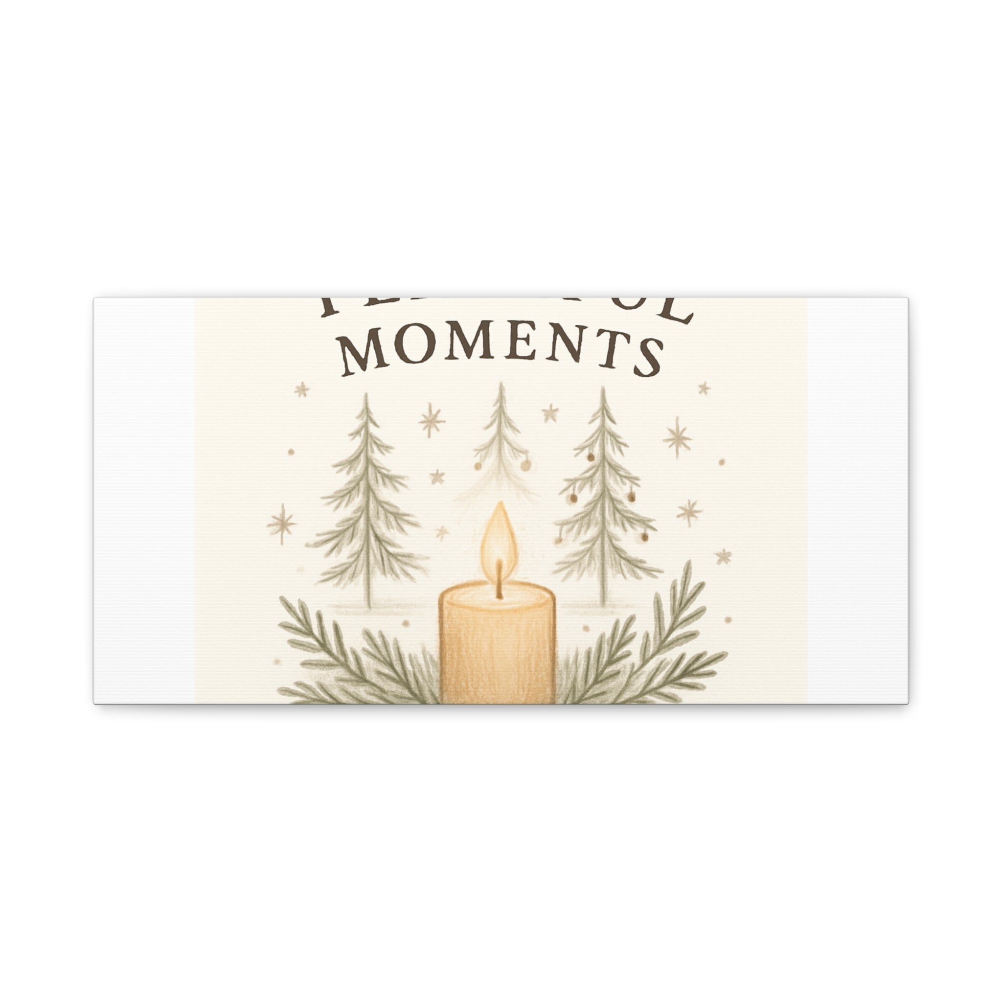 Peaceful Moments Candle Canvas — Matte Stretched Wall Art
