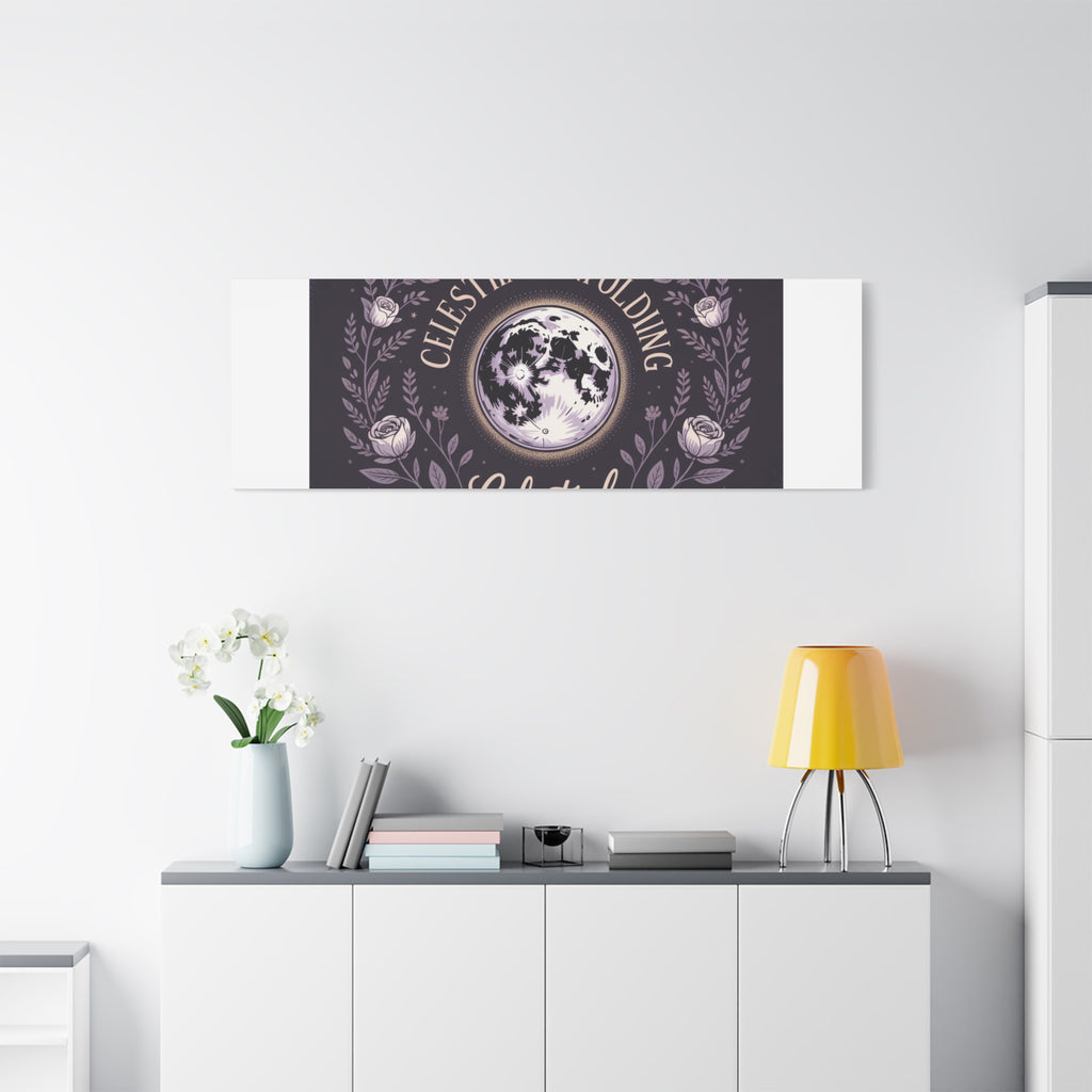 Celestial Unfolding Moon Art Canvas
