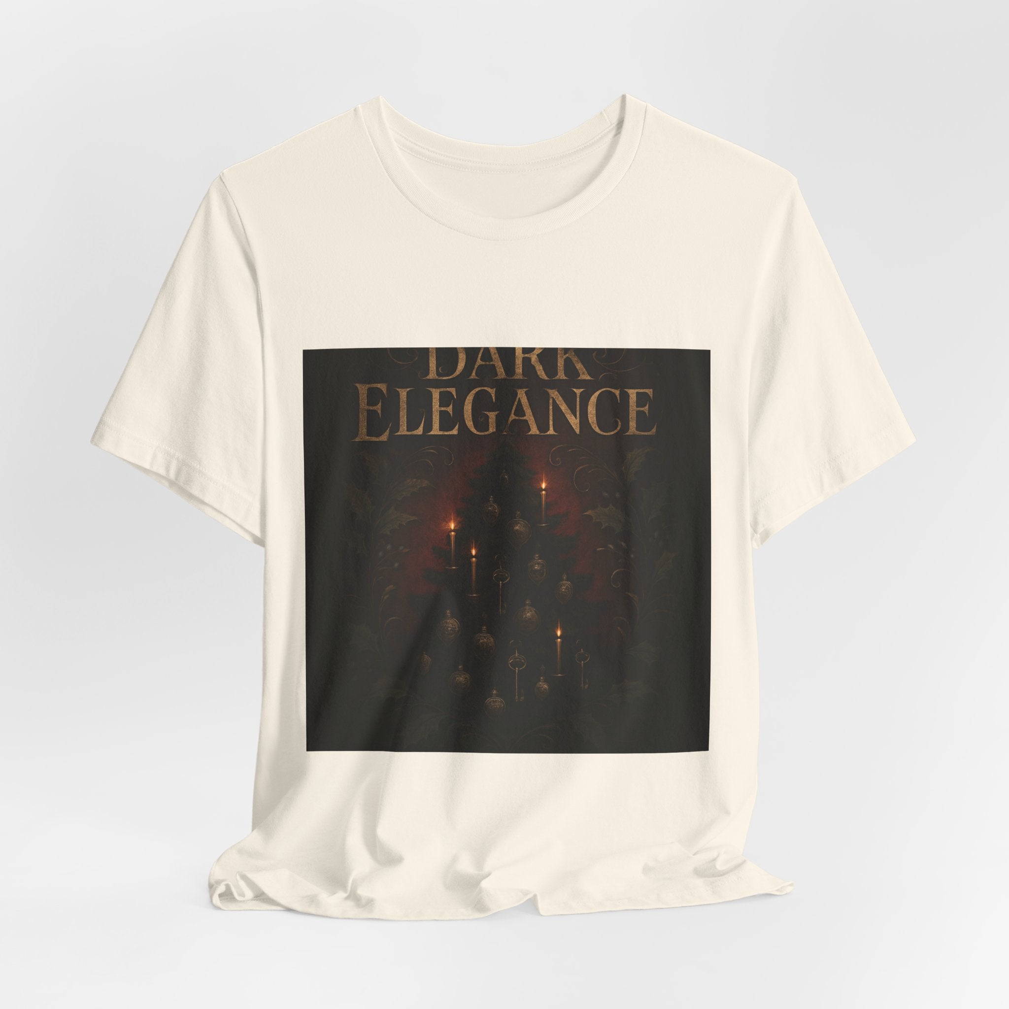 Dark Elegance Tee - Gothic Candlelight Graphic Shirt