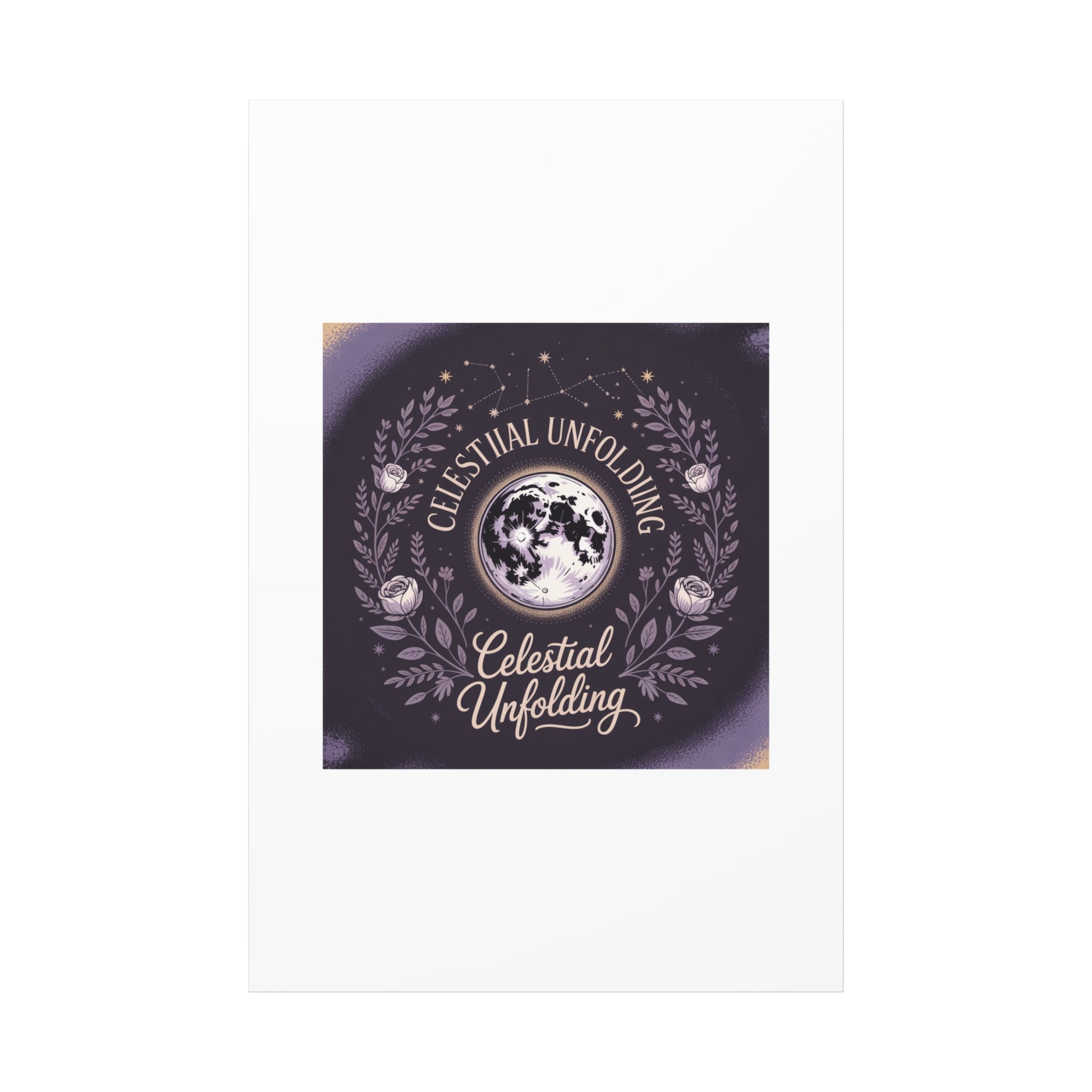 Celestial Unfolding Moon Art Canvas