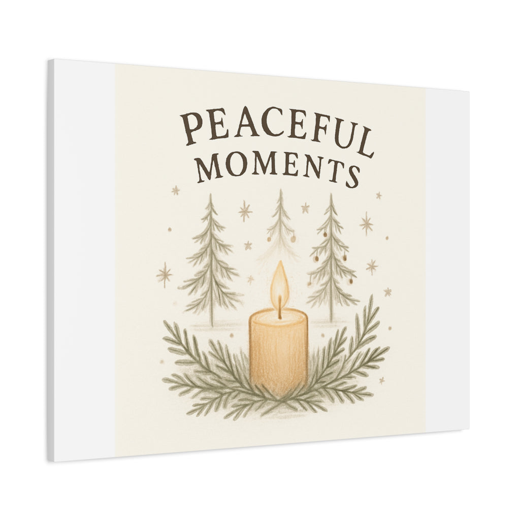 Peaceful Moments Candle Canvas — Matte Stretched Wall Art