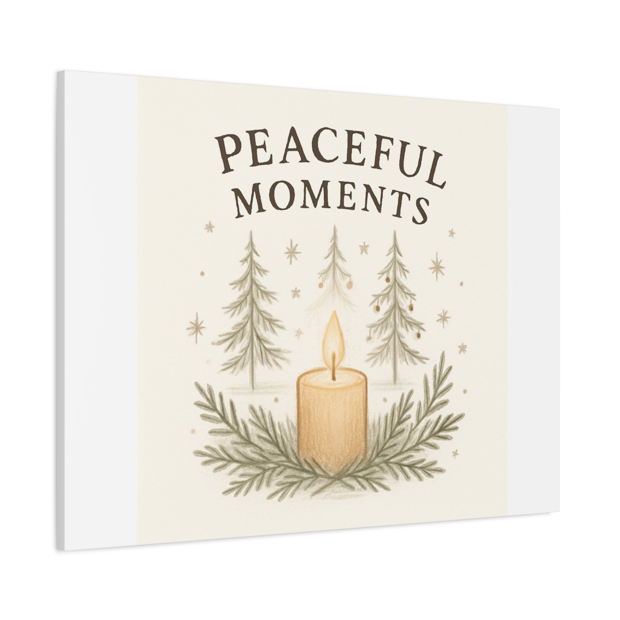 Peaceful Moments Candle Canvas — Matte Stretched Wall Art