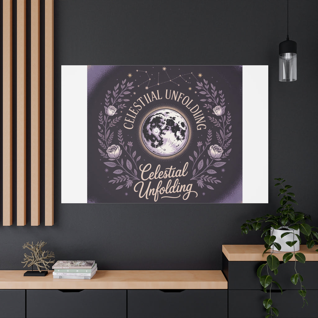 Celestial Unfolding Moon Art Canvas