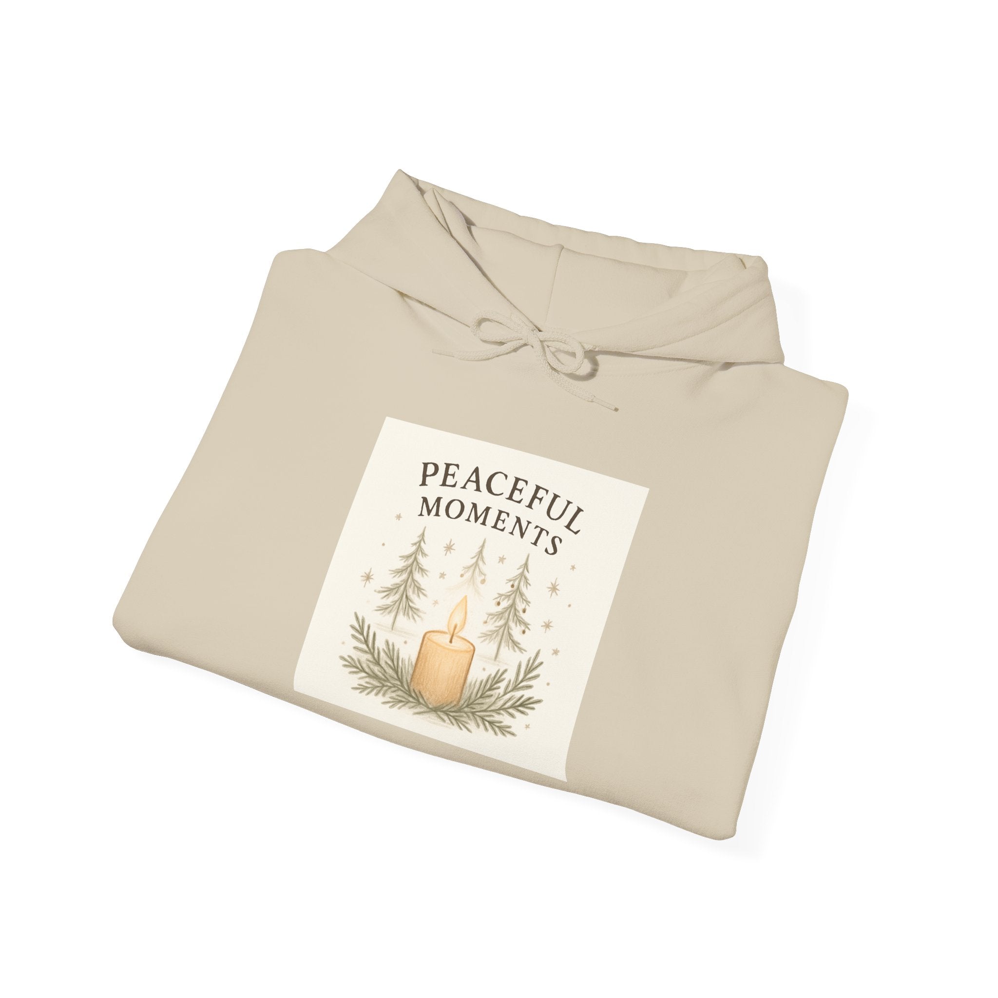 Peaceful Moments Candle Hoodie — Cozy Forest Candle Sweatshirt