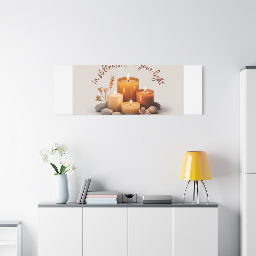 Canvas Wall Art - "In Stillness, Find Your Light" Candle Print