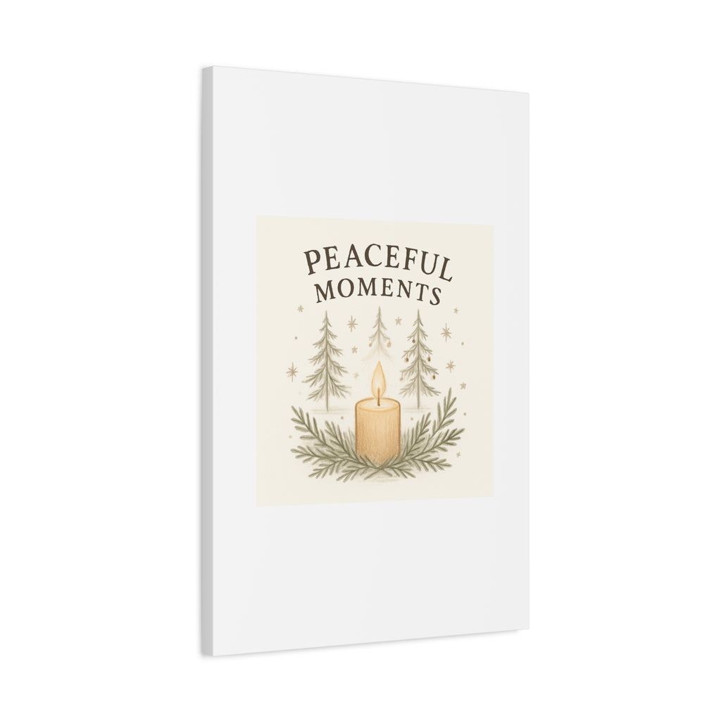 Peaceful Moments Candle Canvas — Matte Stretched Wall Art