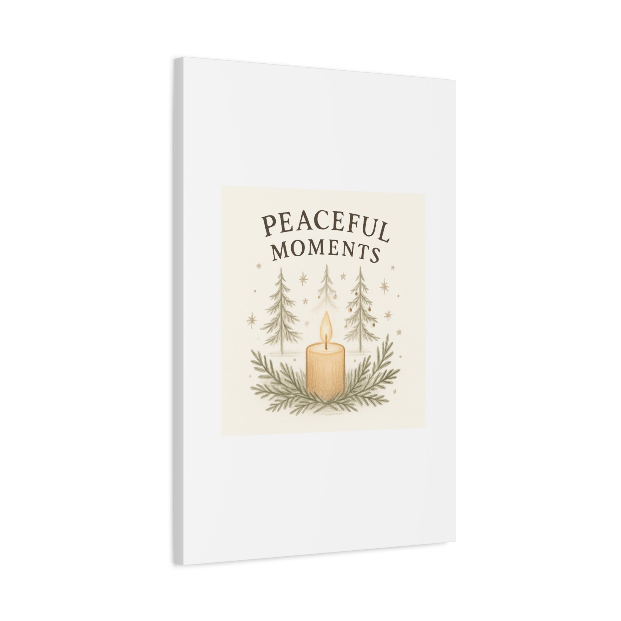 Peaceful Moments Candle Canvas — Matte Stretched Wall Art