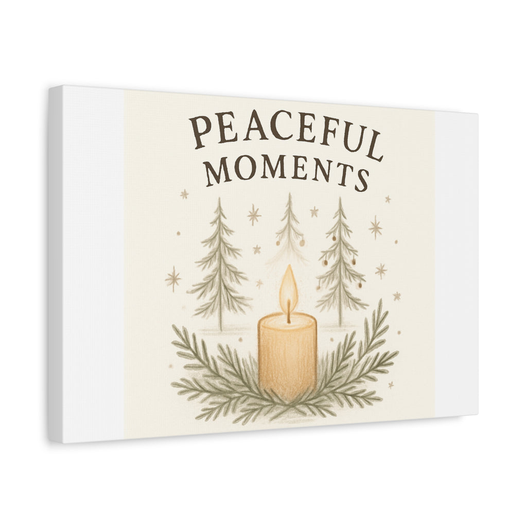 Peaceful Moments Candle Canvas — Matte Stretched Wall Art