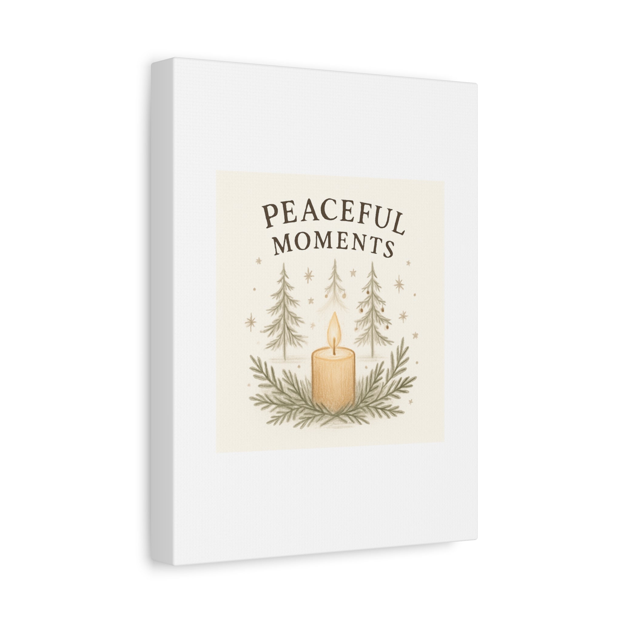 Peaceful Moments Candle Canvas — Matte Stretched Wall Art