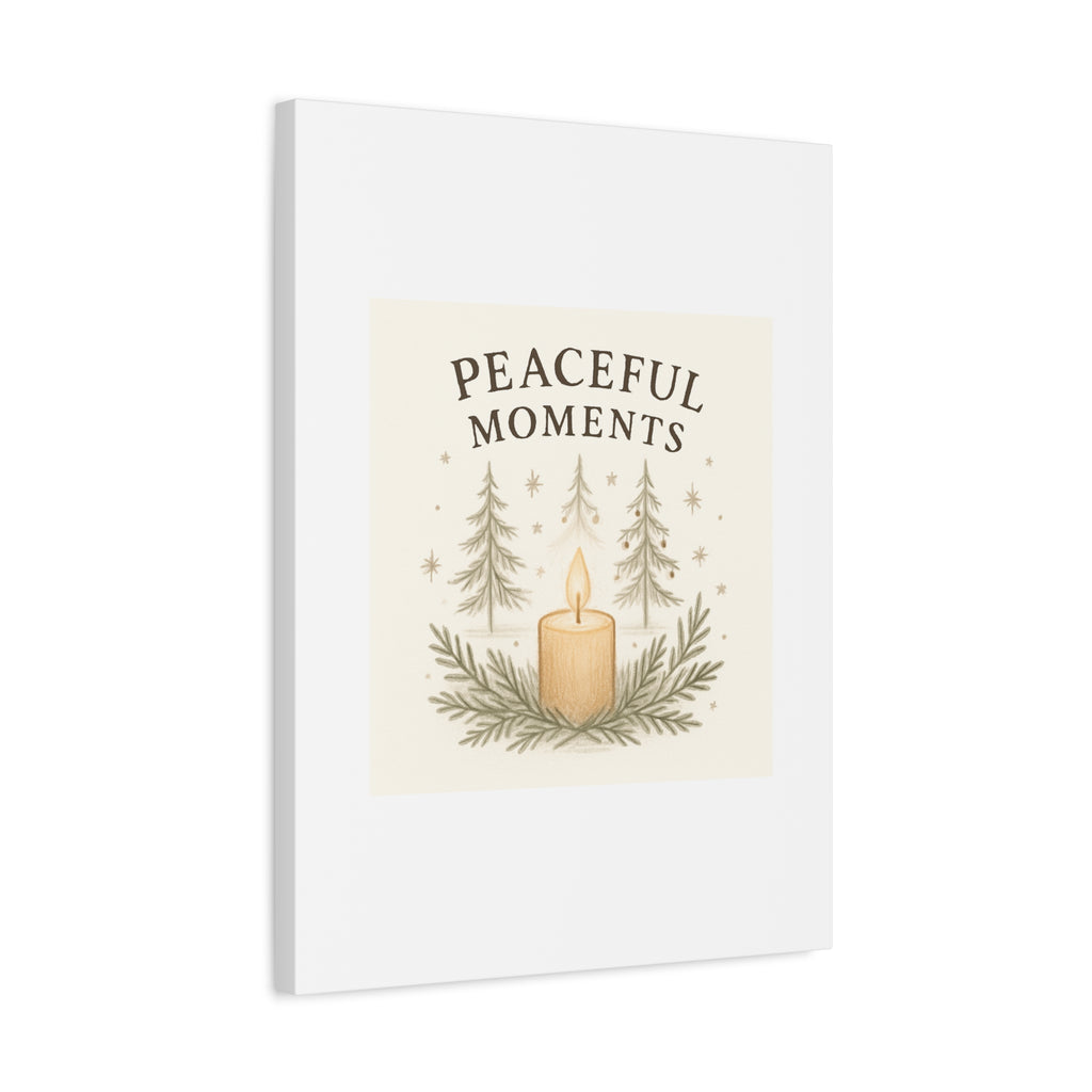 Peaceful Moments Candle Canvas — Matte Stretched Wall Art