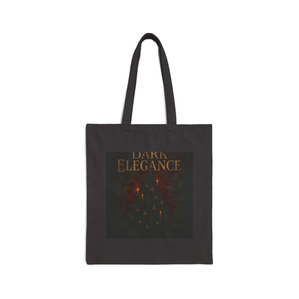 Dark Elegance Cotton Tote Bag — Gothic Candlelight Design
