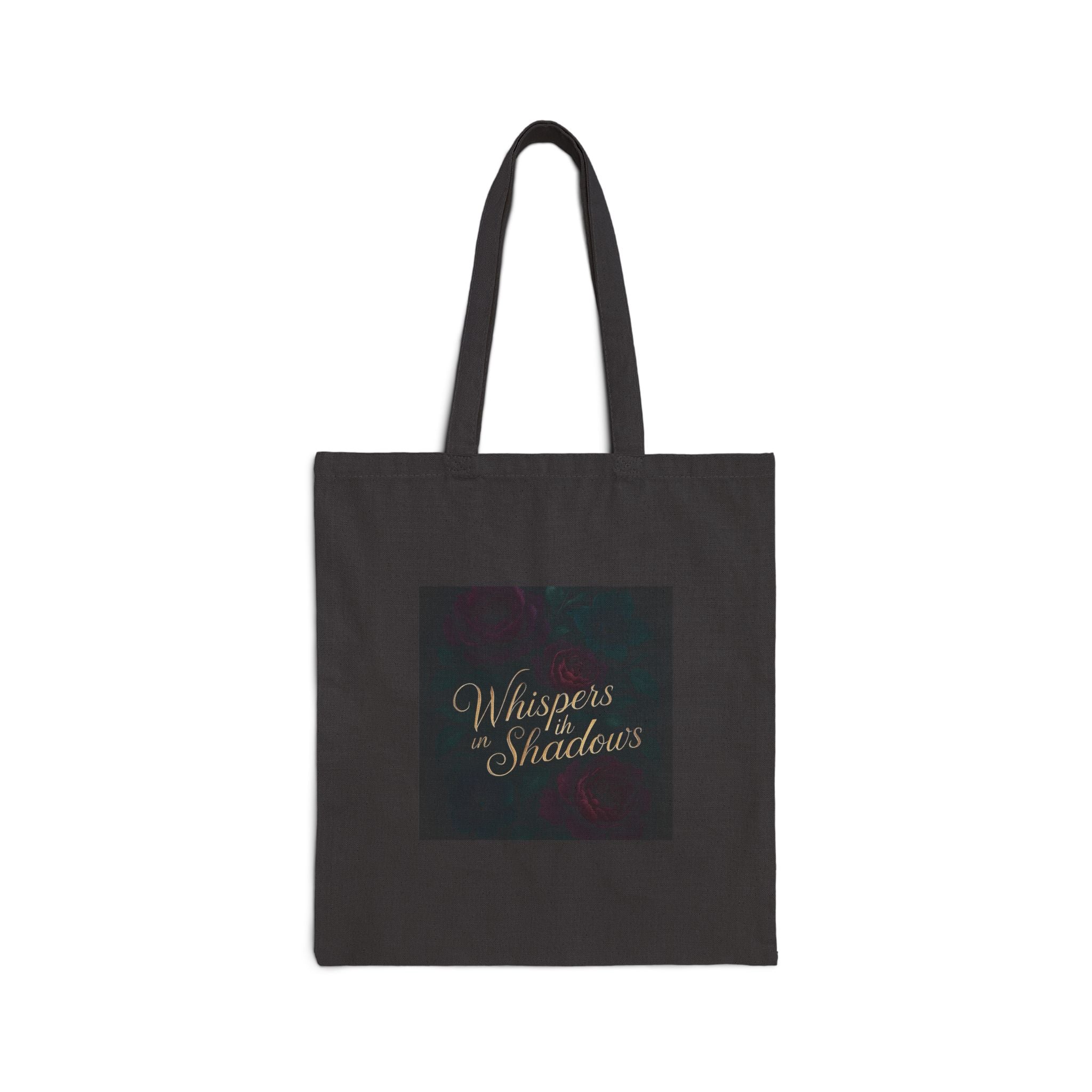 Tote Bag — "Whisper in the Shadows" Elegant Script Canvas Shopper