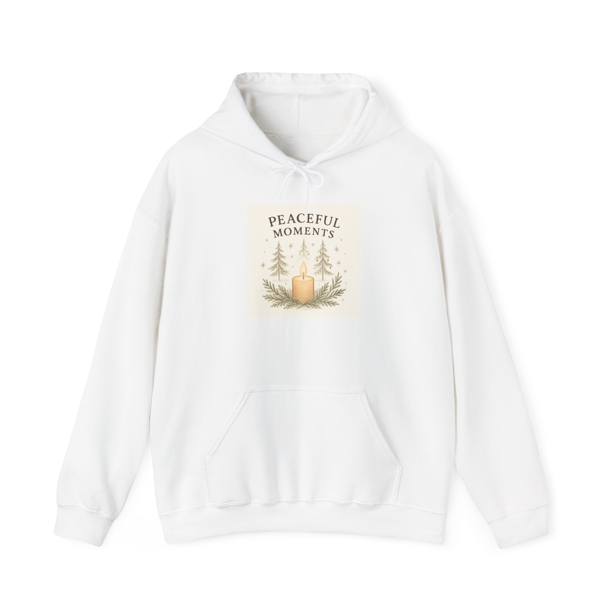Peaceful Moments Candle Hoodie — Cozy Forest Candle Sweatshirt