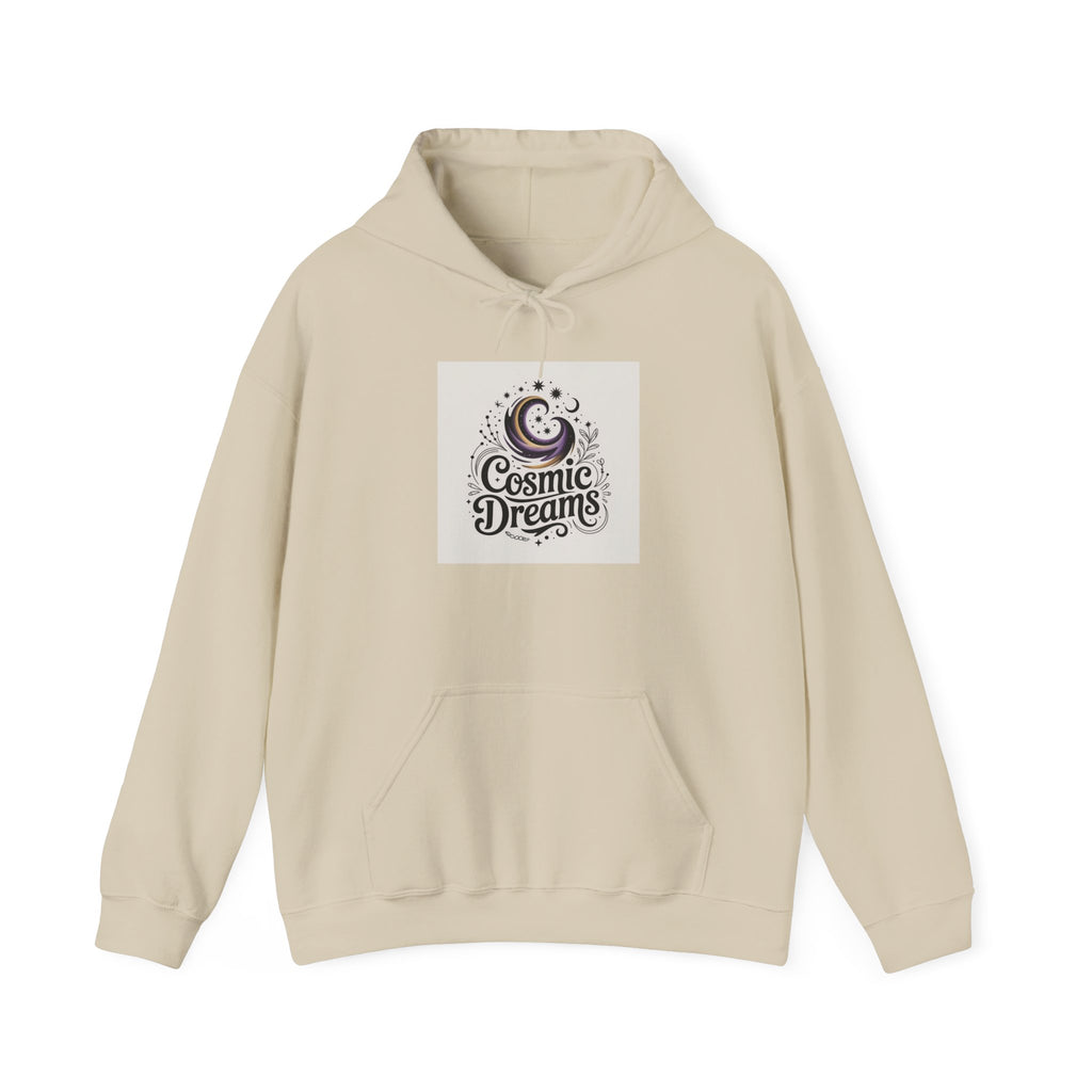 Cosmic Dreams Hoodie – Retro Moon & Stars Graphic Sweatshirt