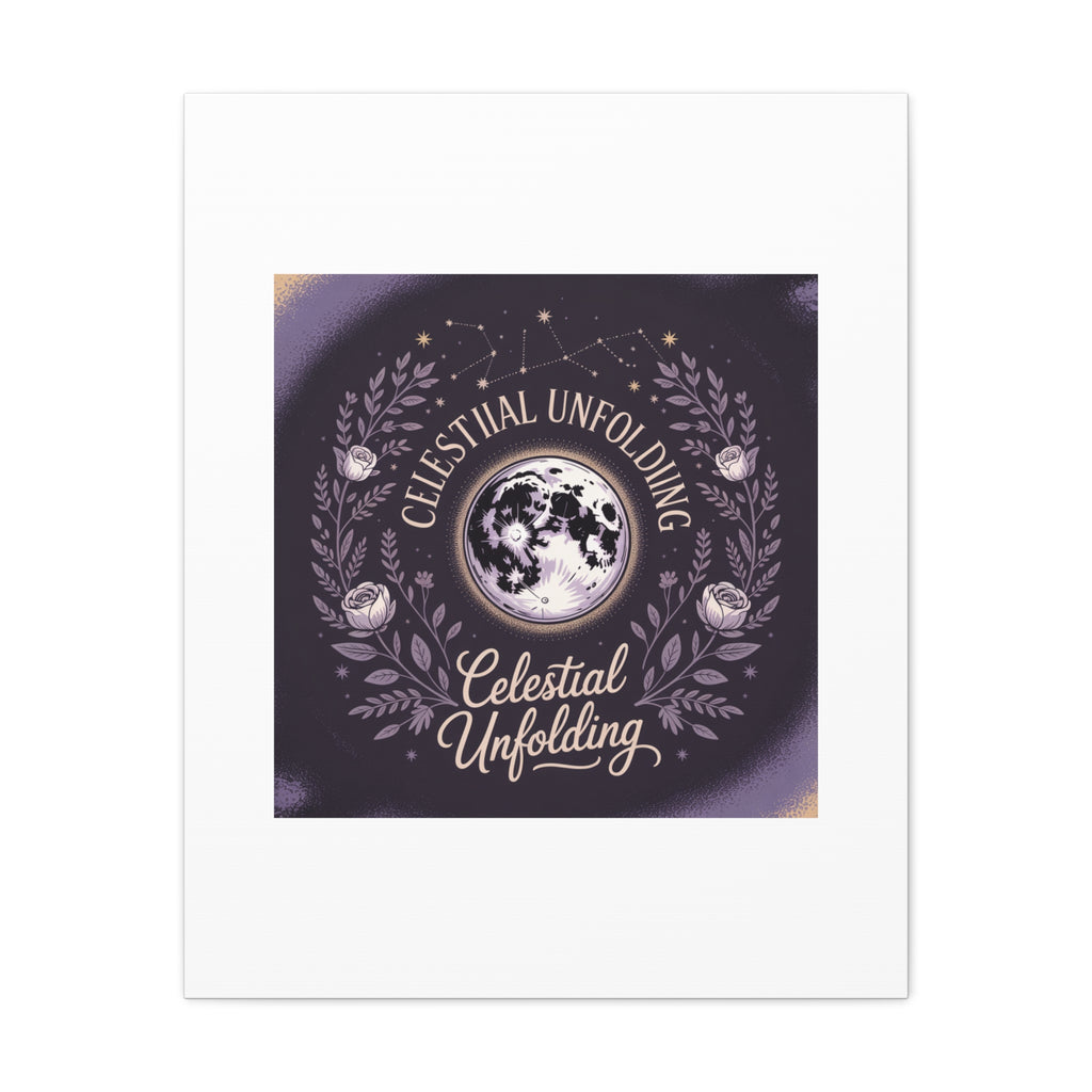 Celestial Unfolding Moon Art Canvas