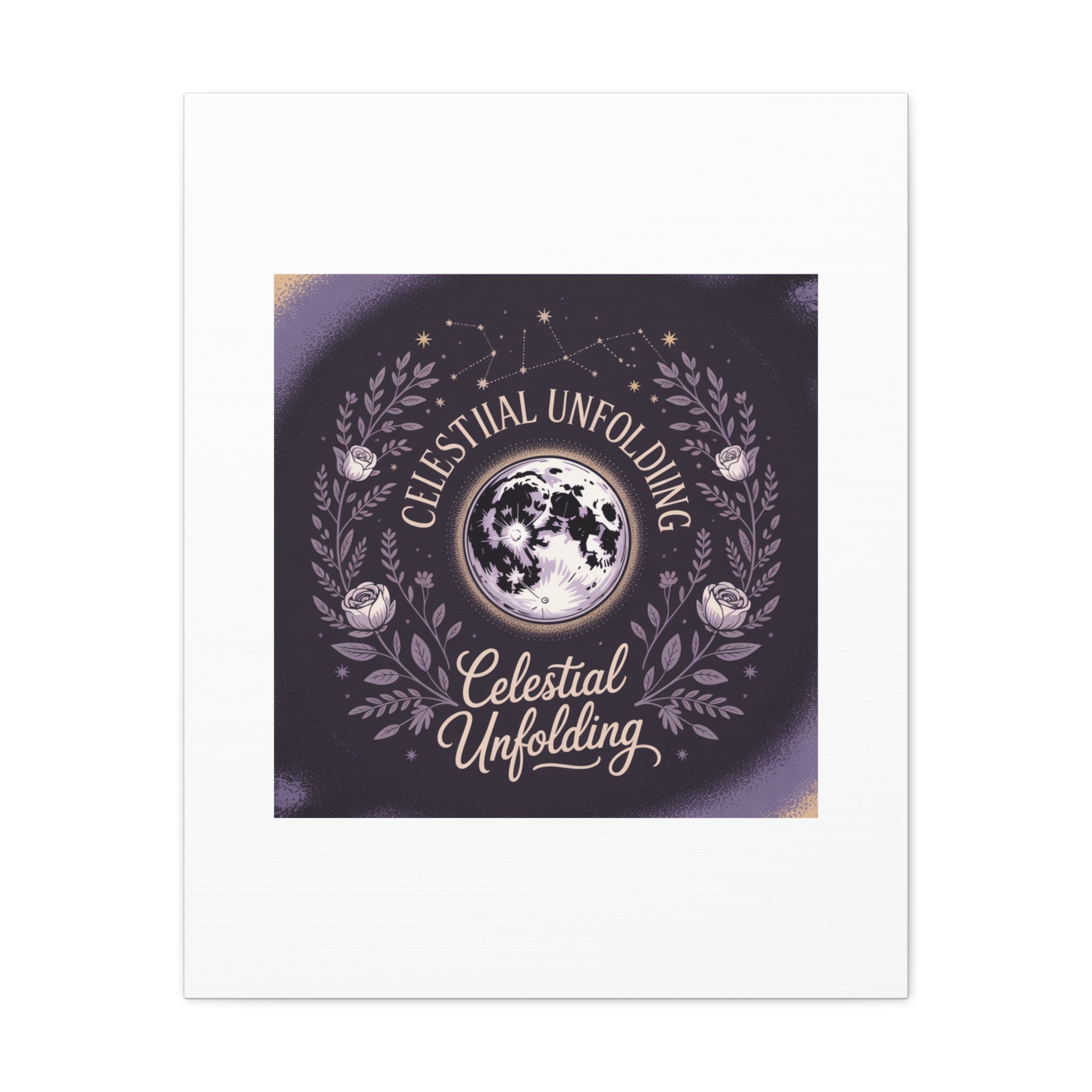 Celestial Unfolding Moon Art Canvas