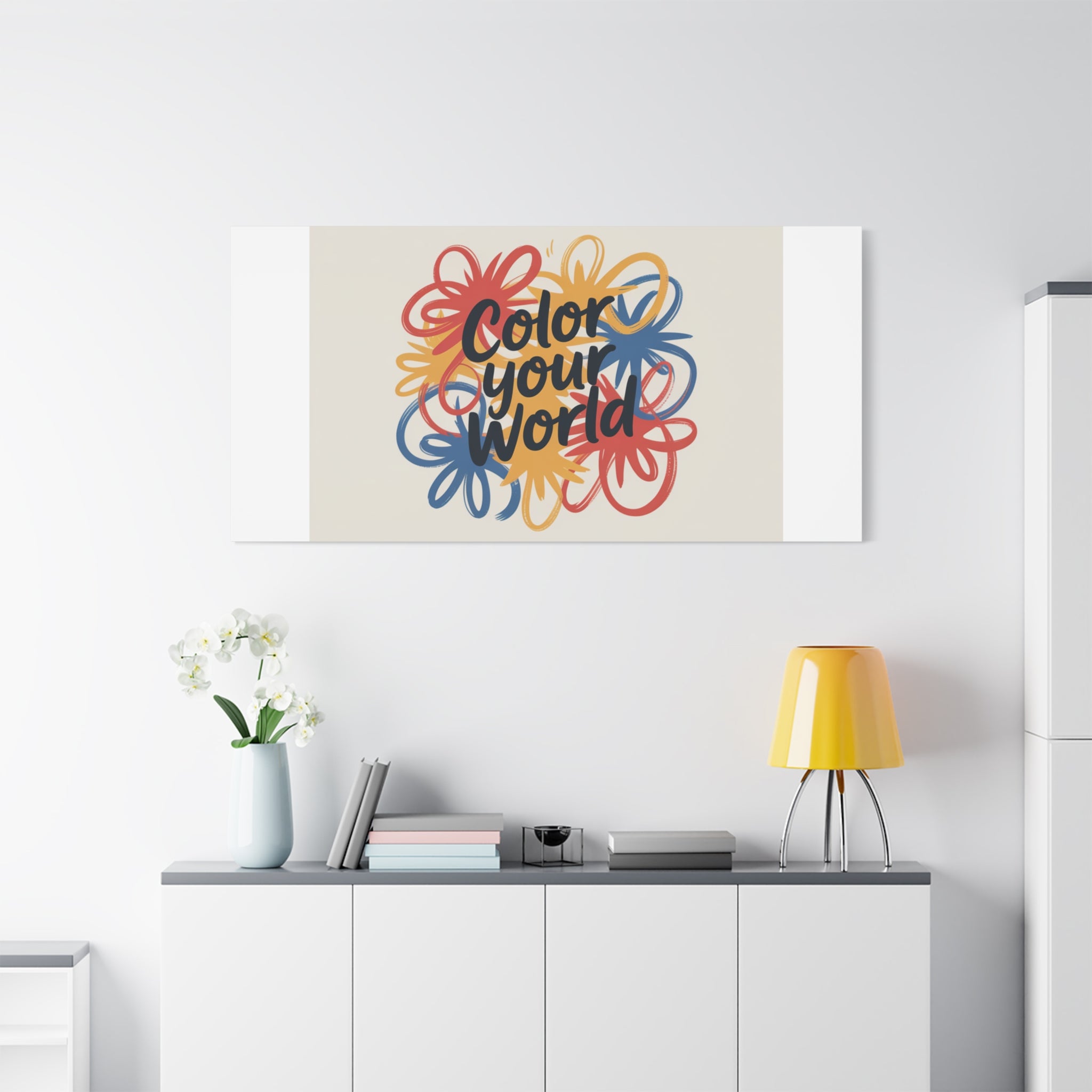 Canvas Art – “Color Your World” Floral Wall Art