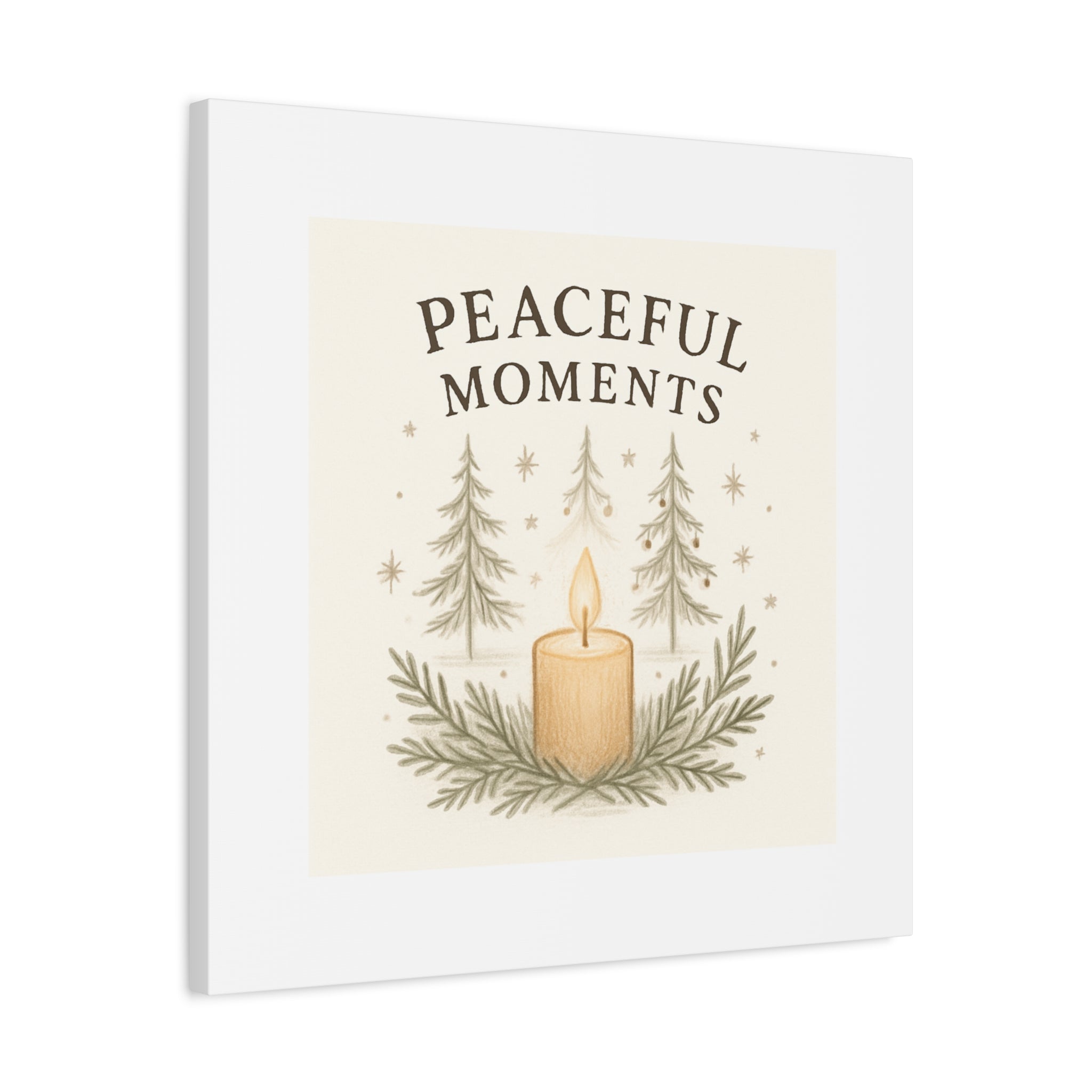 Peaceful Moments Candle Canvas — Matte Stretched Wall Art