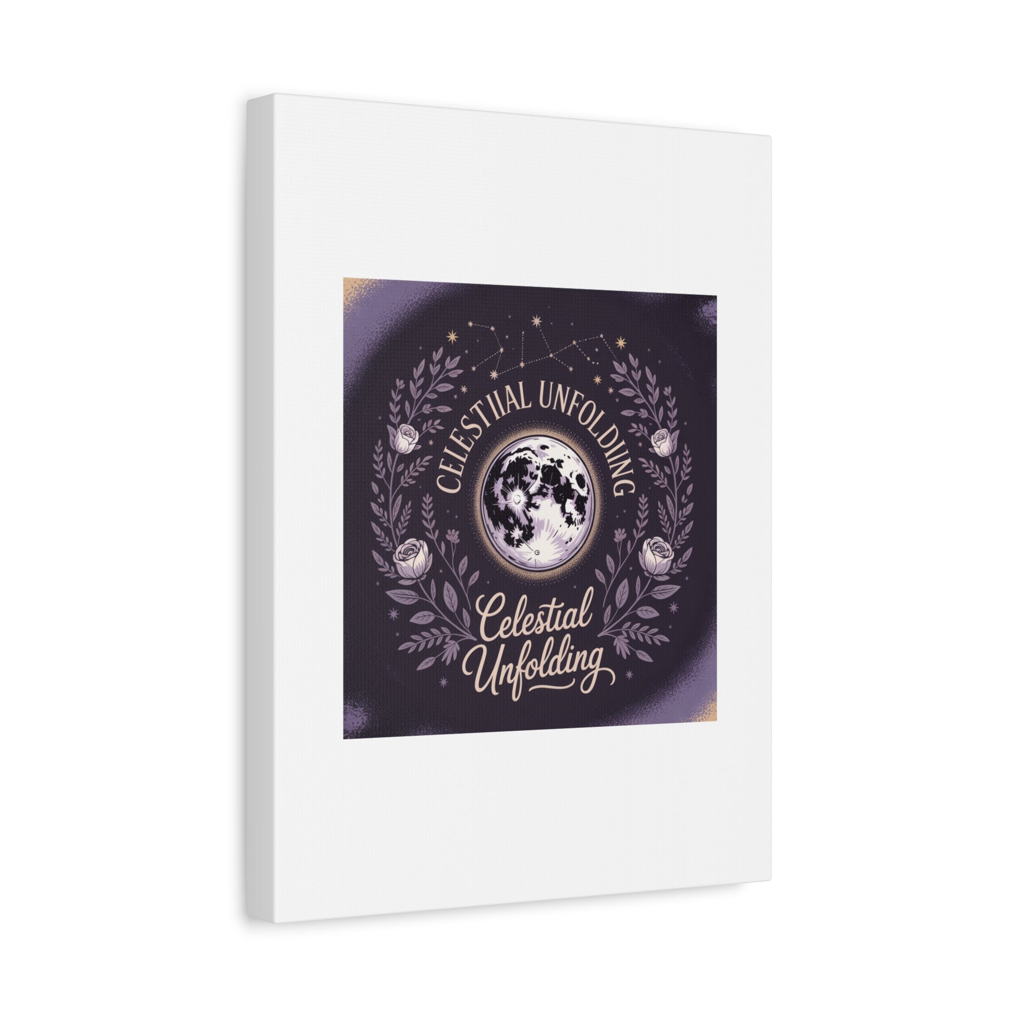 Celestial Unfolding Moon Art Canvas