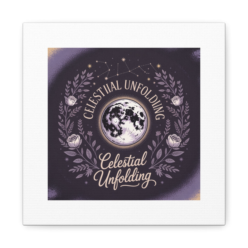 Celestial Unfolding Moon Art Canvas