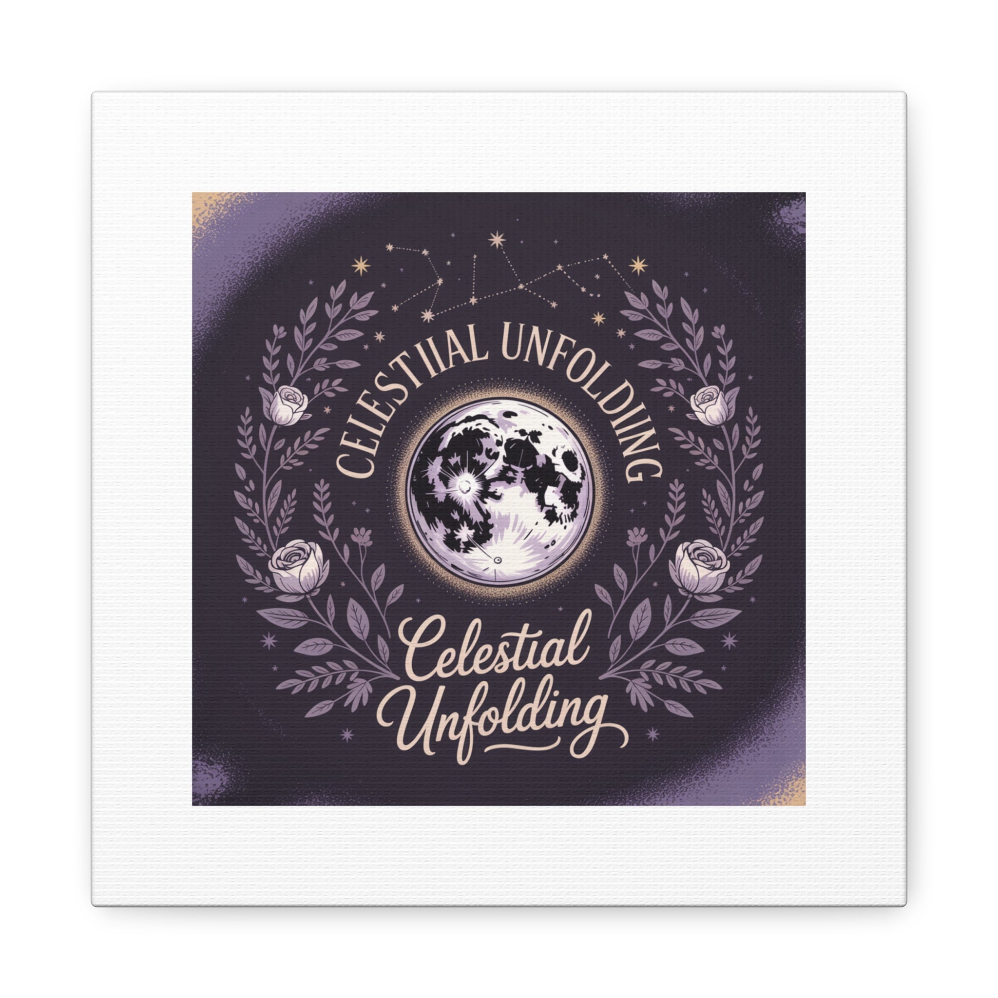 Celestial Unfolding Moon Art Canvas