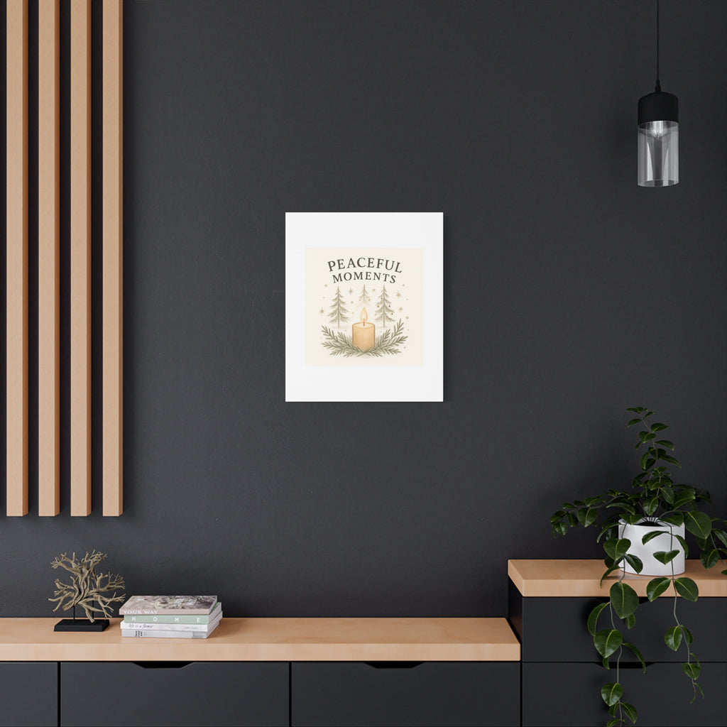 Peaceful Moments Candle Canvas — Matte Stretched Wall Art