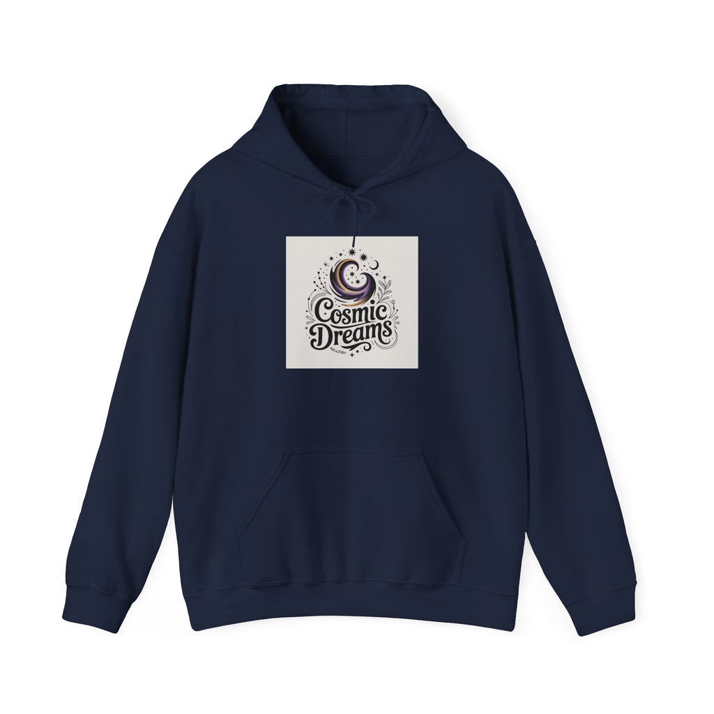 Cosmic Dreams Hoodie – Retro Moon & Stars Graphic Sweatshirt