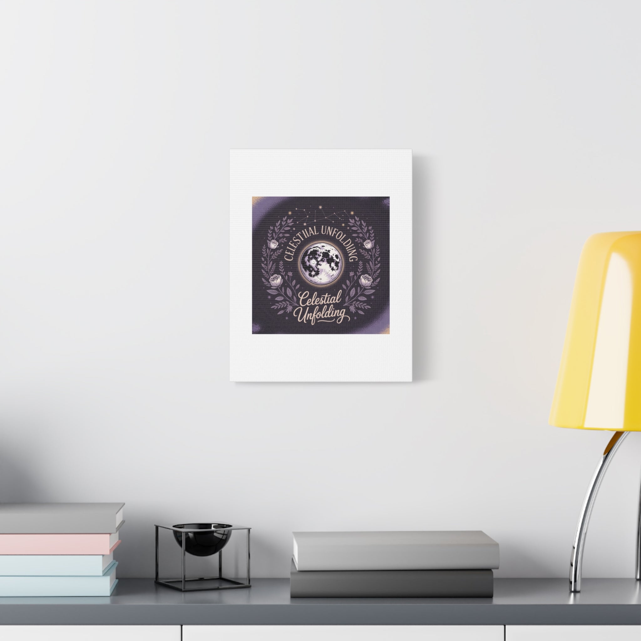 Celestial Unfolding Moon Art Canvas