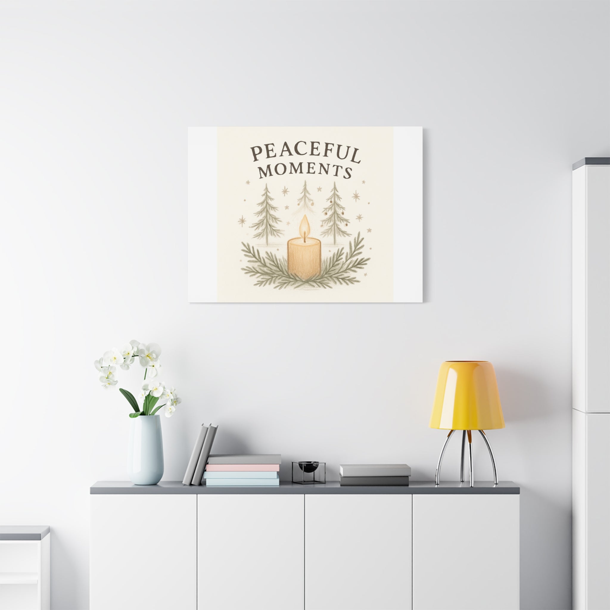 Peaceful Moments Candle Canvas — Matte Stretched Wall Art